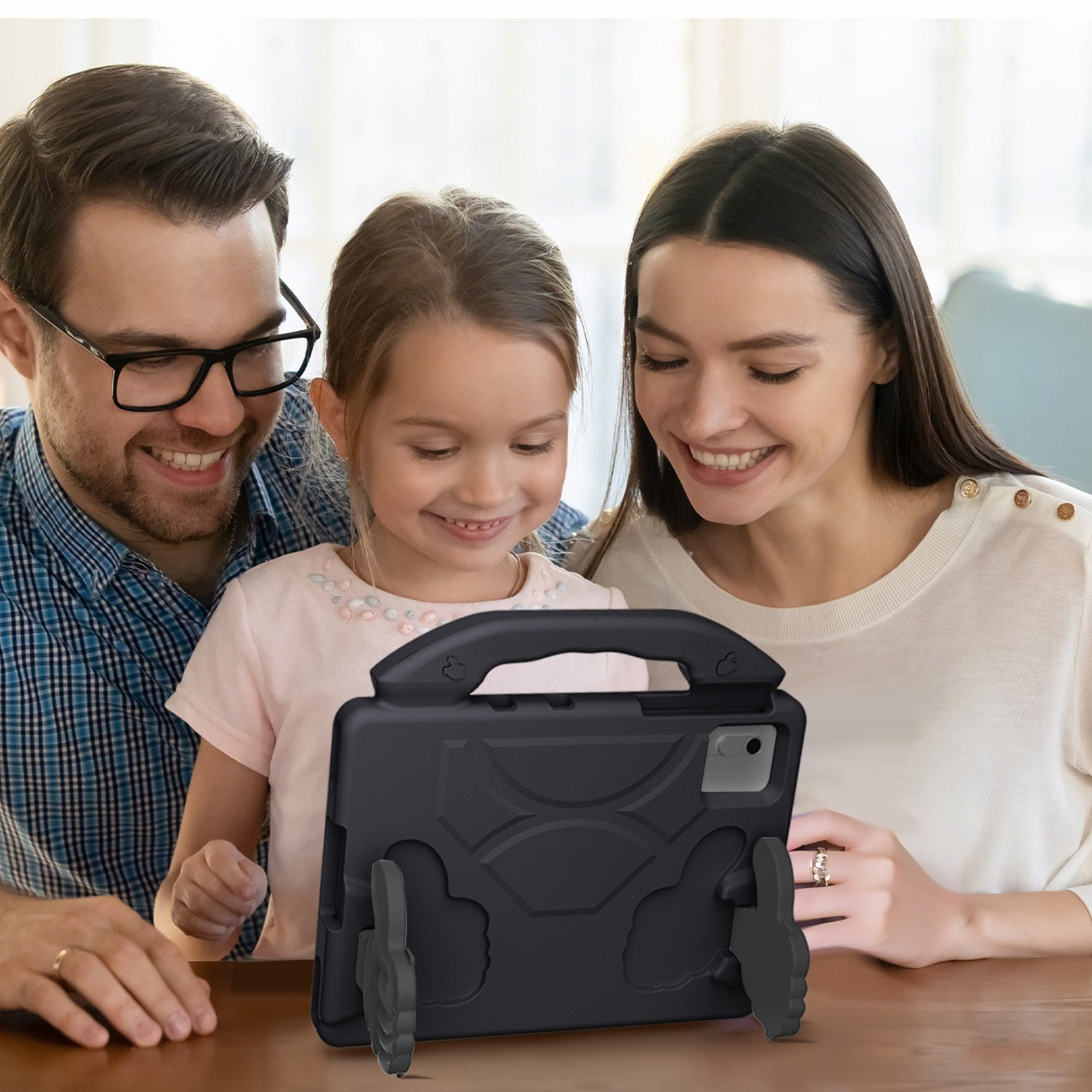 Lenovo Idea Tab 11 (11-inch, 2025, TB336FU) Kids EVA Shockproof Thumb Stand Case (Black)