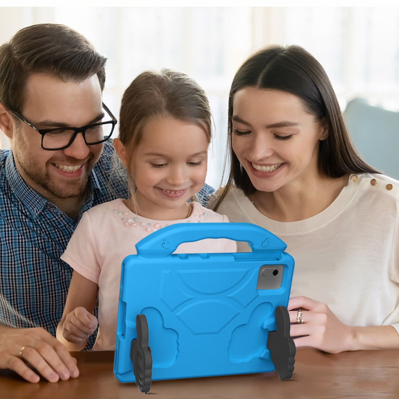 Lenovo Idea Tab 11 (11-inch, 2025, TB336FU) Kids EVA Shockproof Thumb Stand Case (Blue)