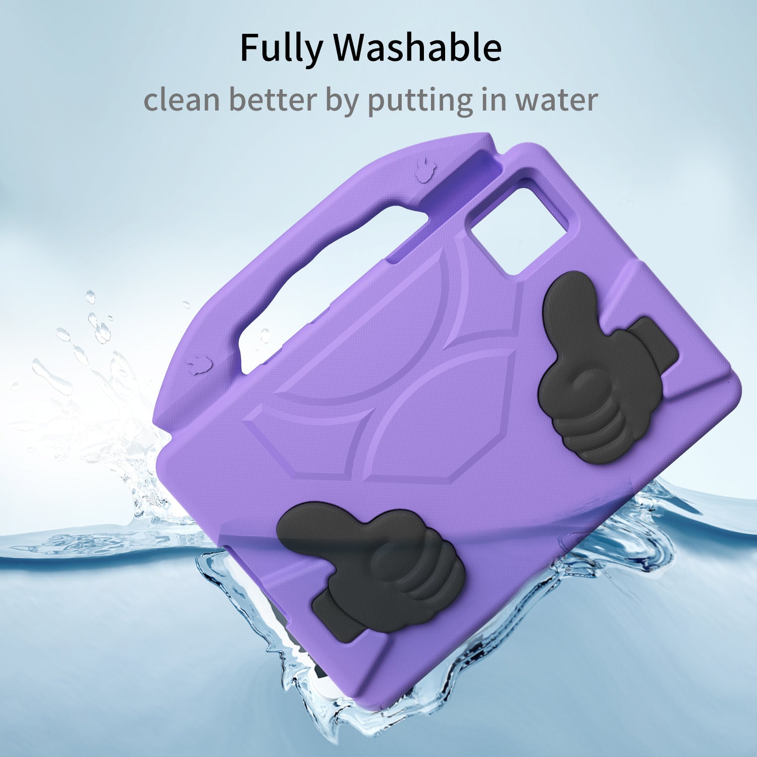 Lenovo Idea Tab 11 (11-inch, 2025, TB336FU) Kids EVA Shockproof Thumb Stand Case (Purple)