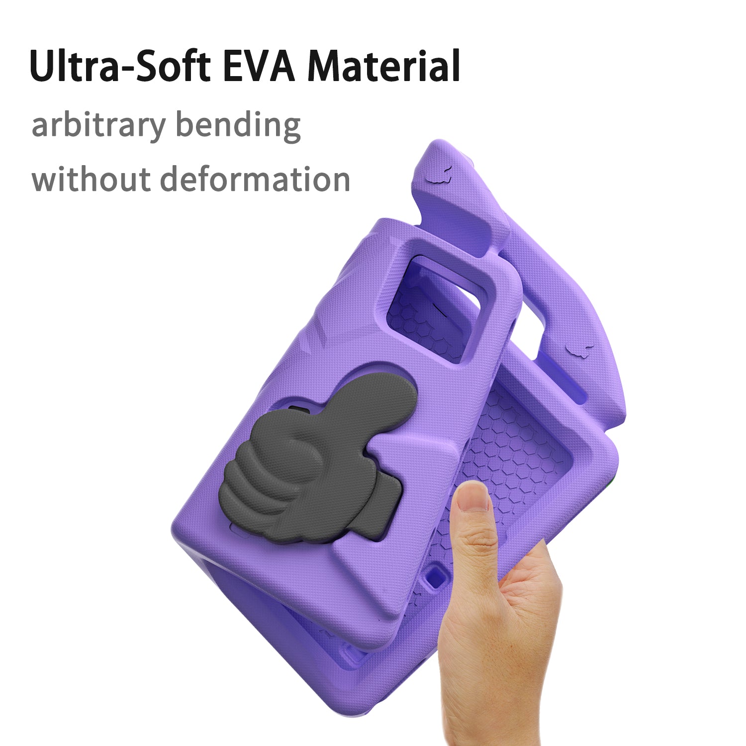 Lenovo Idea Tab 11 (11-inch, 2025, TB336FU) Kids EVA Shockproof Thumb Stand Case (Purple)
