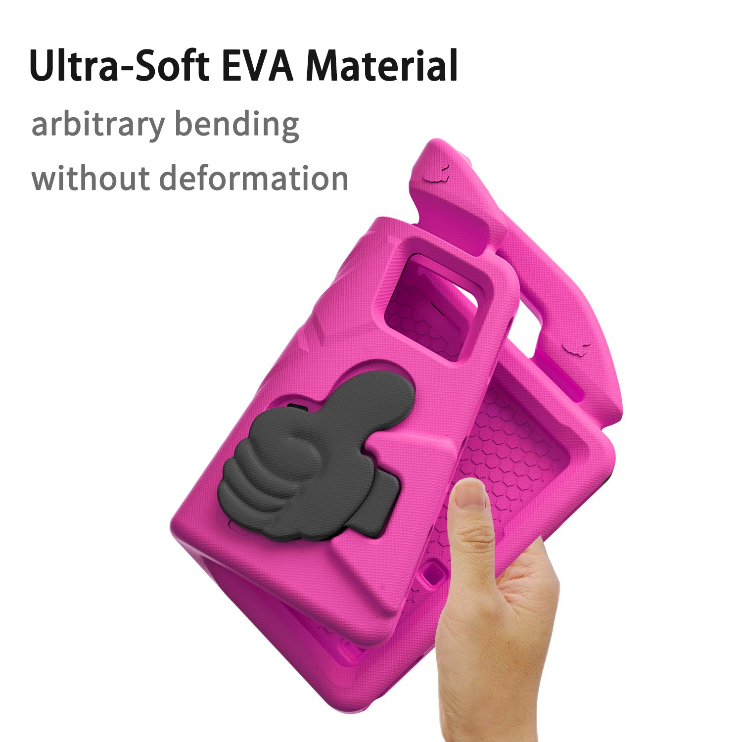 Lenovo Idea Tab 11 (11-inch, 2025, TB336FU) Kids EVA Shockproof Thumb Stand Case (Rose)