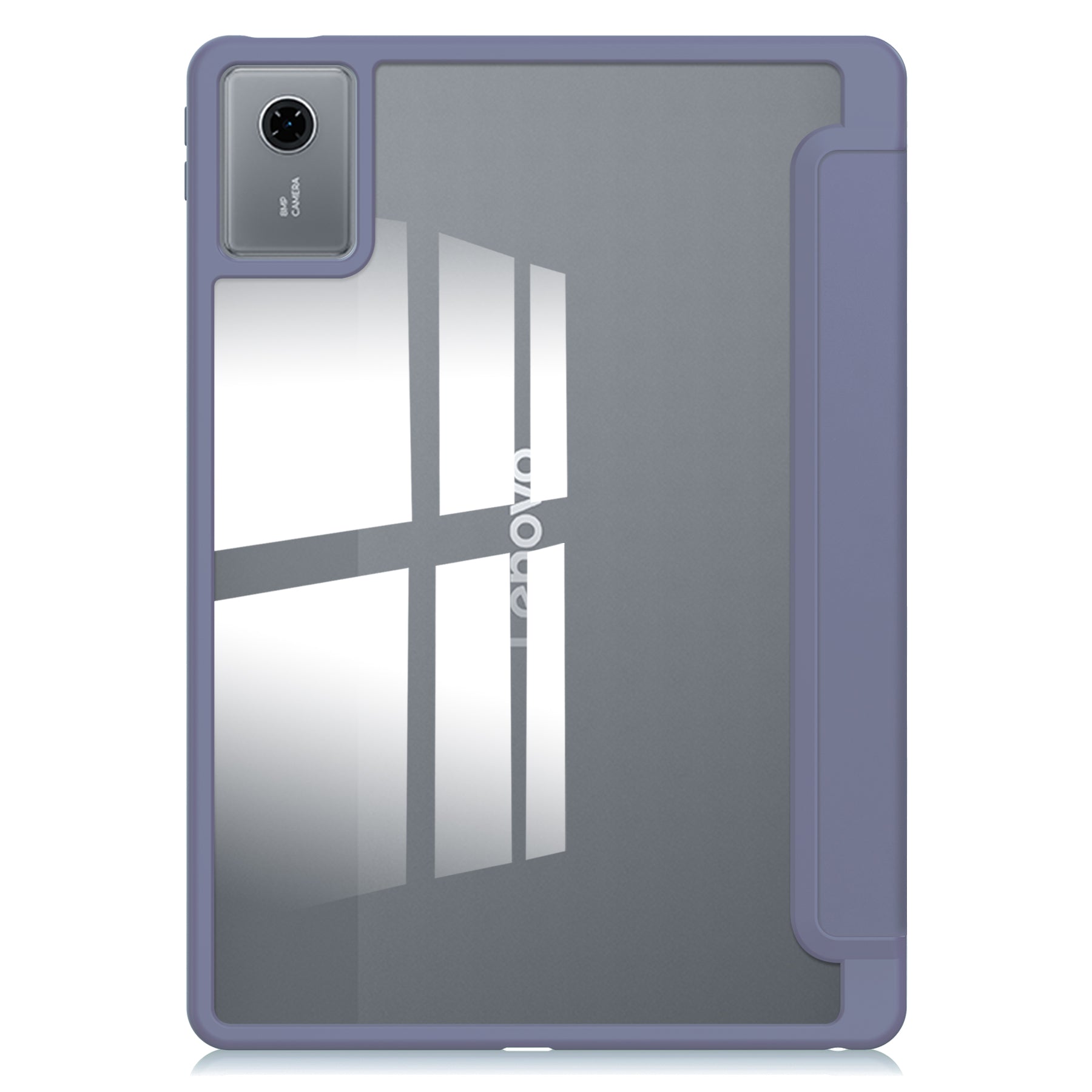 Smart Acrylic Tri-Fold Case with Pen Slot for Lenovo Idea Tab 11 (11-inch 2025) [Lavender]