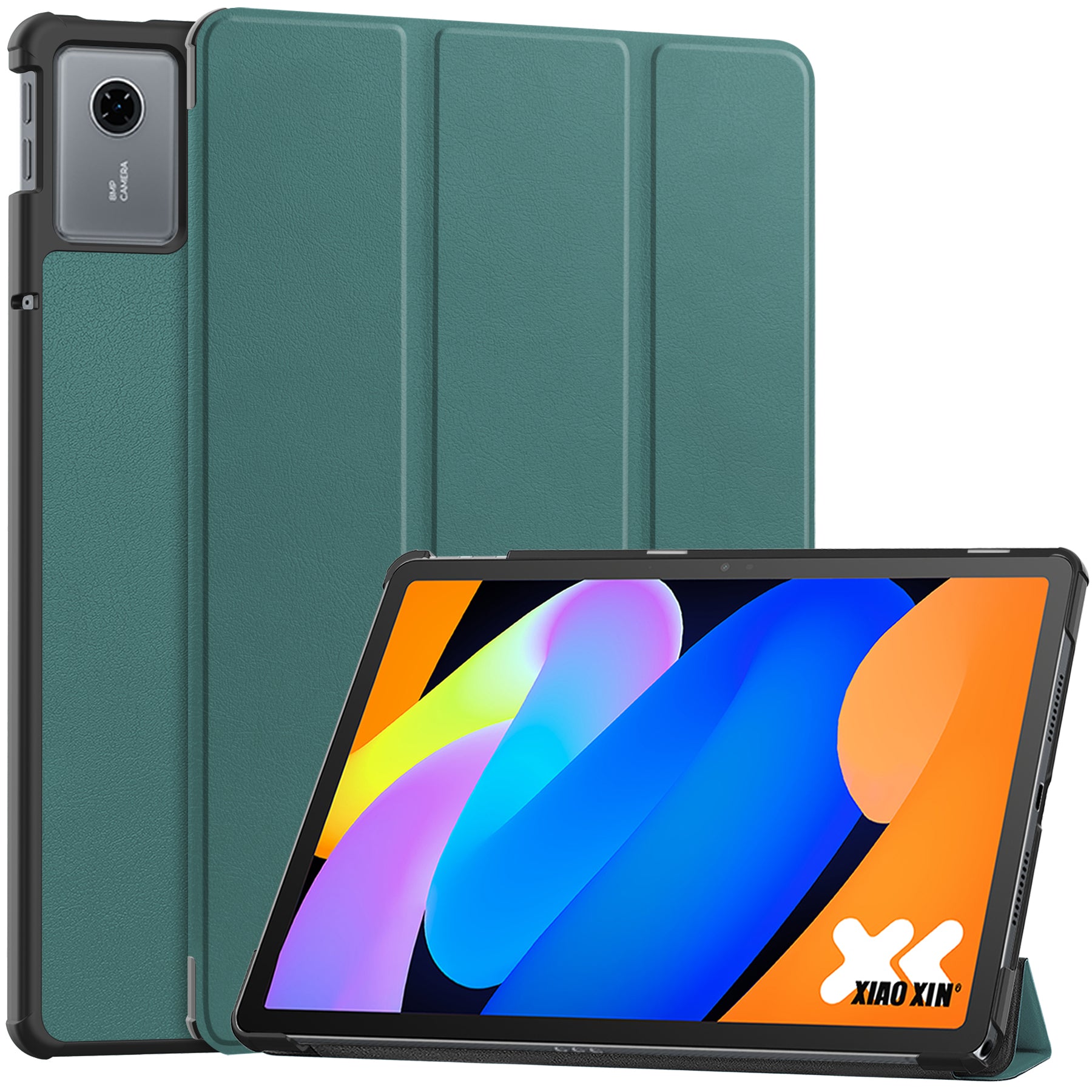 KST Tri-fold PU Leather Case for Lenovo Idea Tab 11 (11-inch, 2025, TB336FU) [Teal]