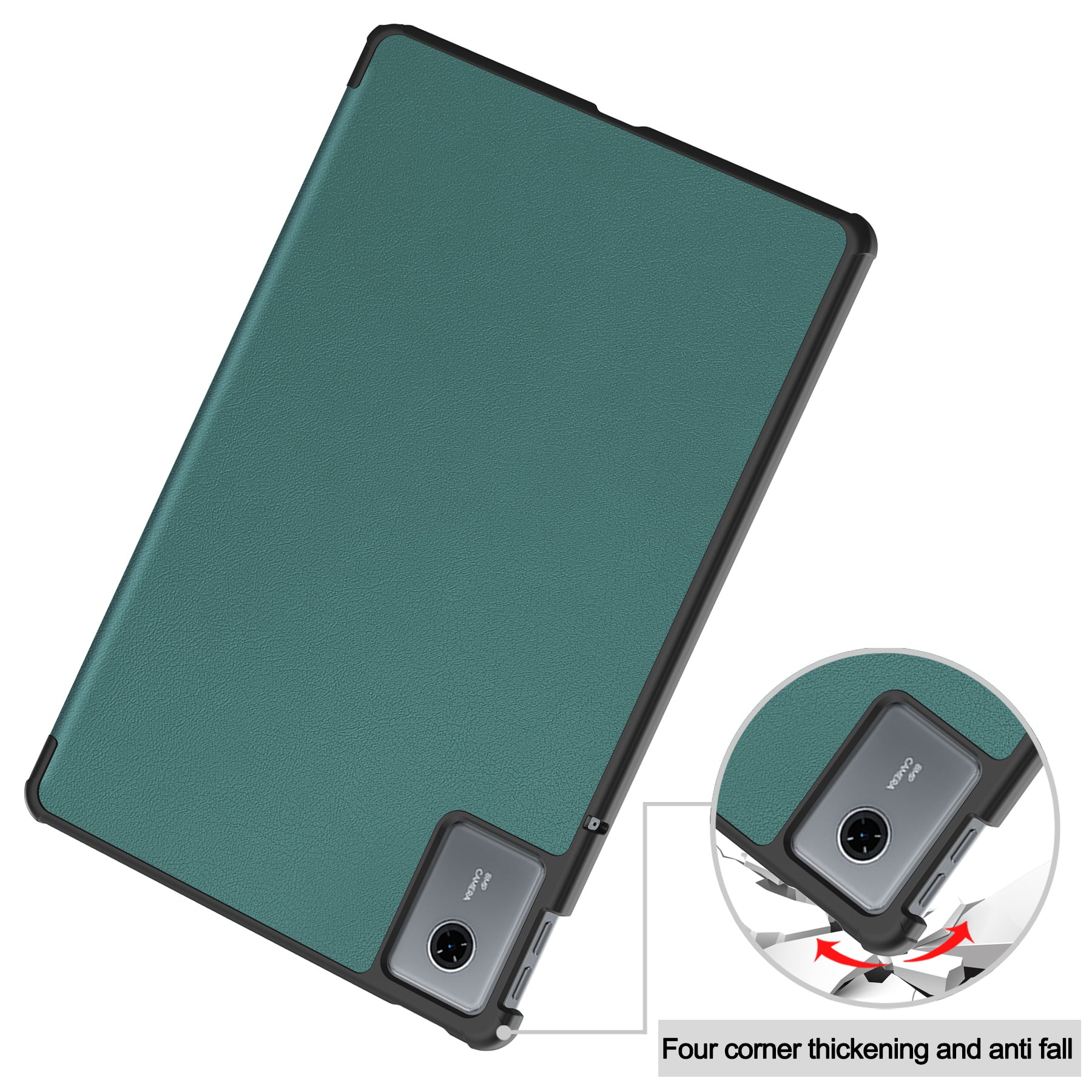 KST Tri-fold PU Leather Case for Lenovo Idea Tab 11 (11-inch, 2025, TB336FU) [Teal]