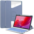 360° Rotating Keyboard Case for Lenovo Tab M11 TB330FU – Detachable Keyboard with Pencil Holder [Lavender] - Lavender