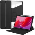 Rotating Acrylic Back PU Leather Case for Lenovo Tab M11 TB330FU with Pencil Holder [Black] - Black
