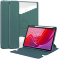 Rotating Acrylic Back PU Leather Case for Lenovo Tab M11 TB330FU with Pencil Holder [Teal] - Teal