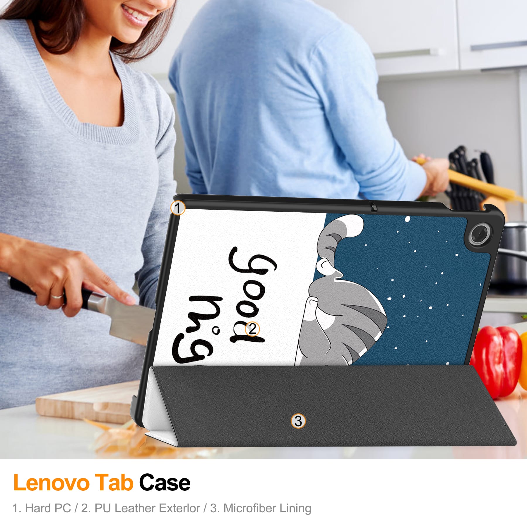 Lenovo Tab 10.1" 2025 TB311 Designer Tri-Fold Case (Graffiti)