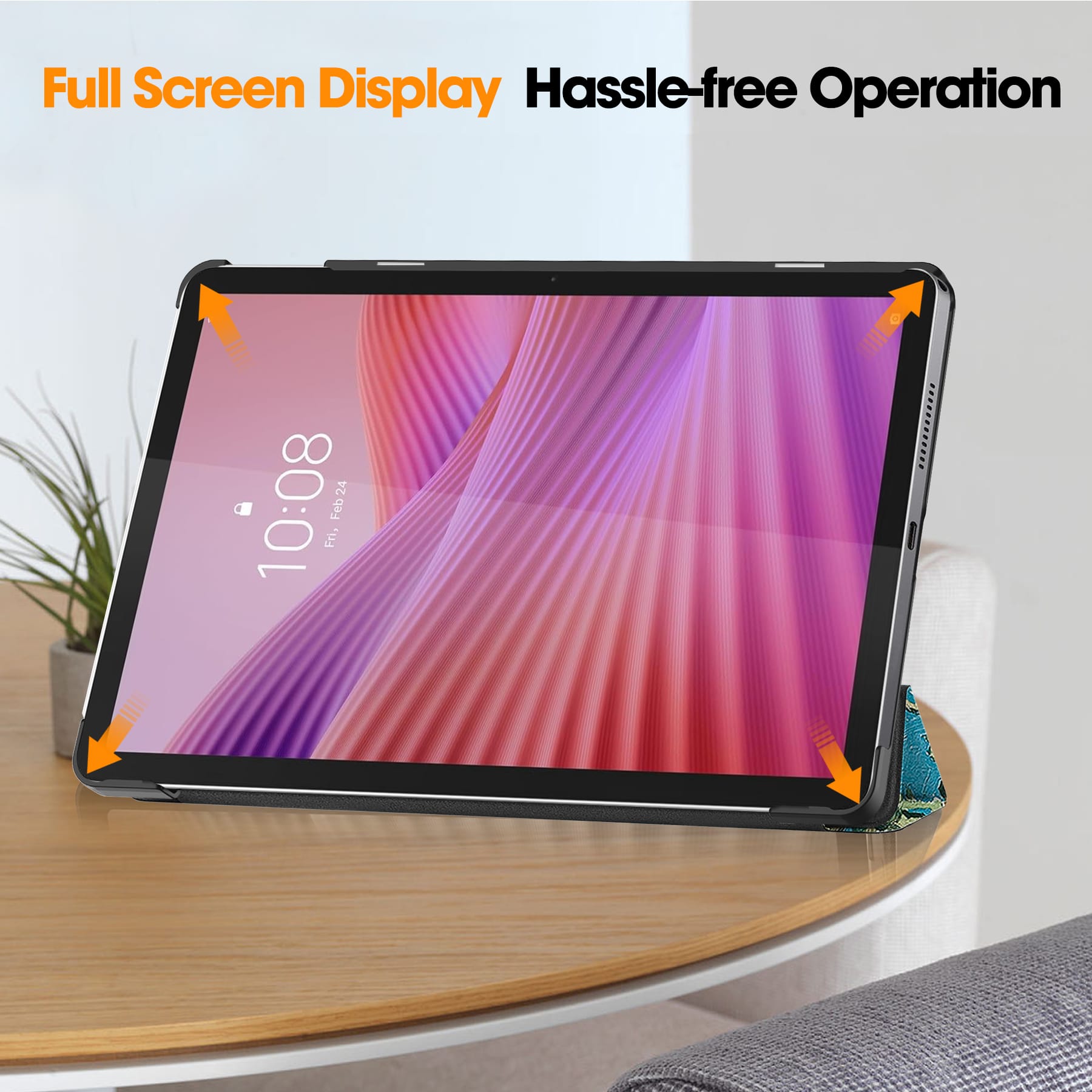 Lenovo Tab 10.1" 2025 TB311 Designer Tri-Fold Case (Plum Tree)