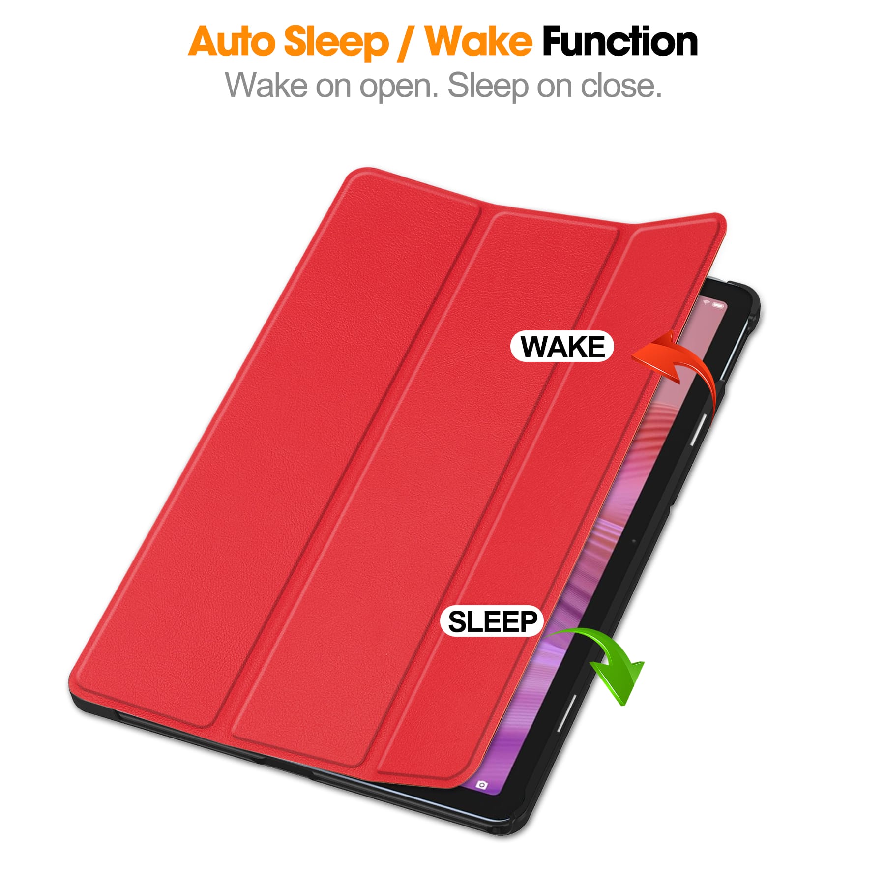 Lenovo Tab 10.1" 2025 TB311 KST Tri-Fold Case (Red)