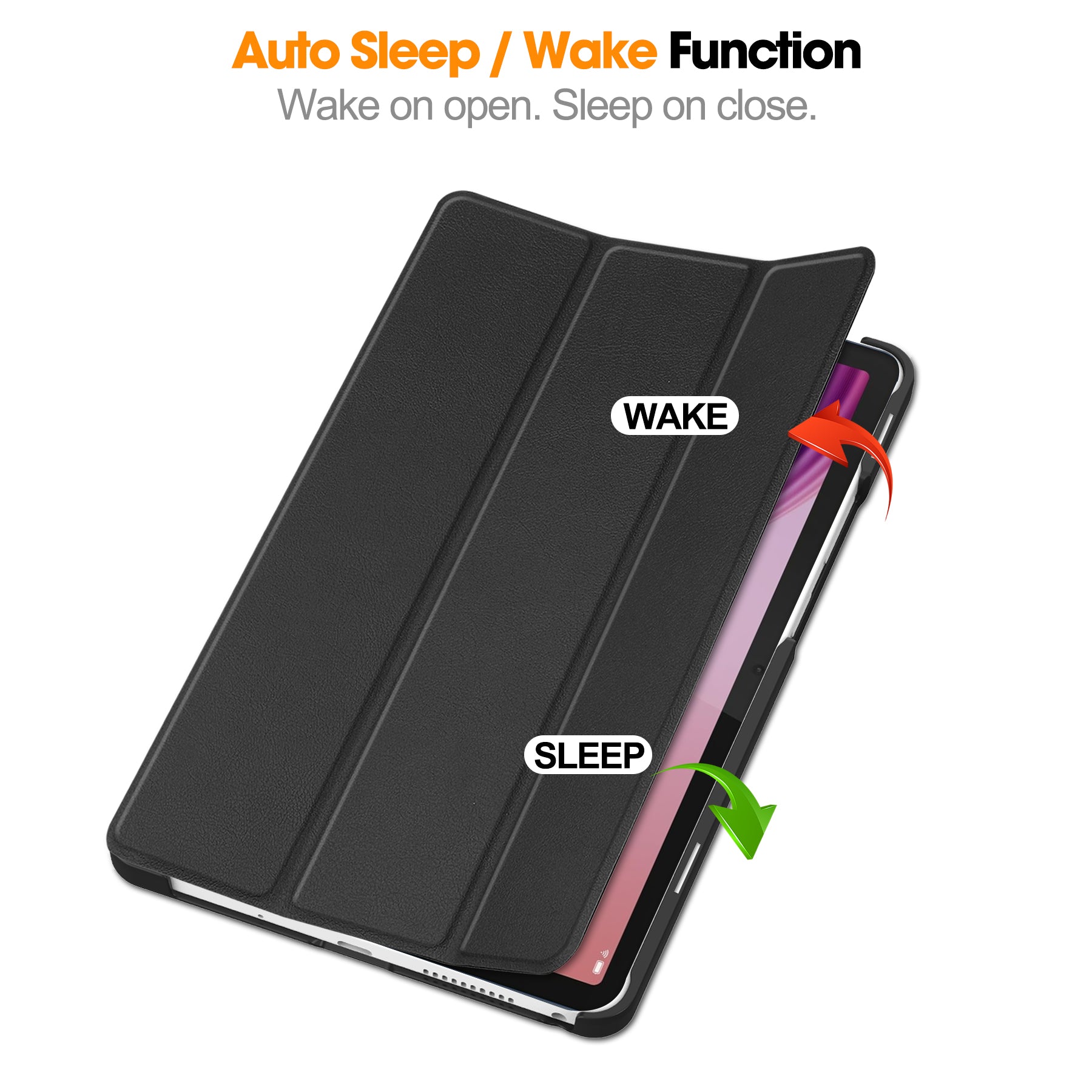 Lenovo Tab One 8.7" KST Tri-Fold Case (Black)