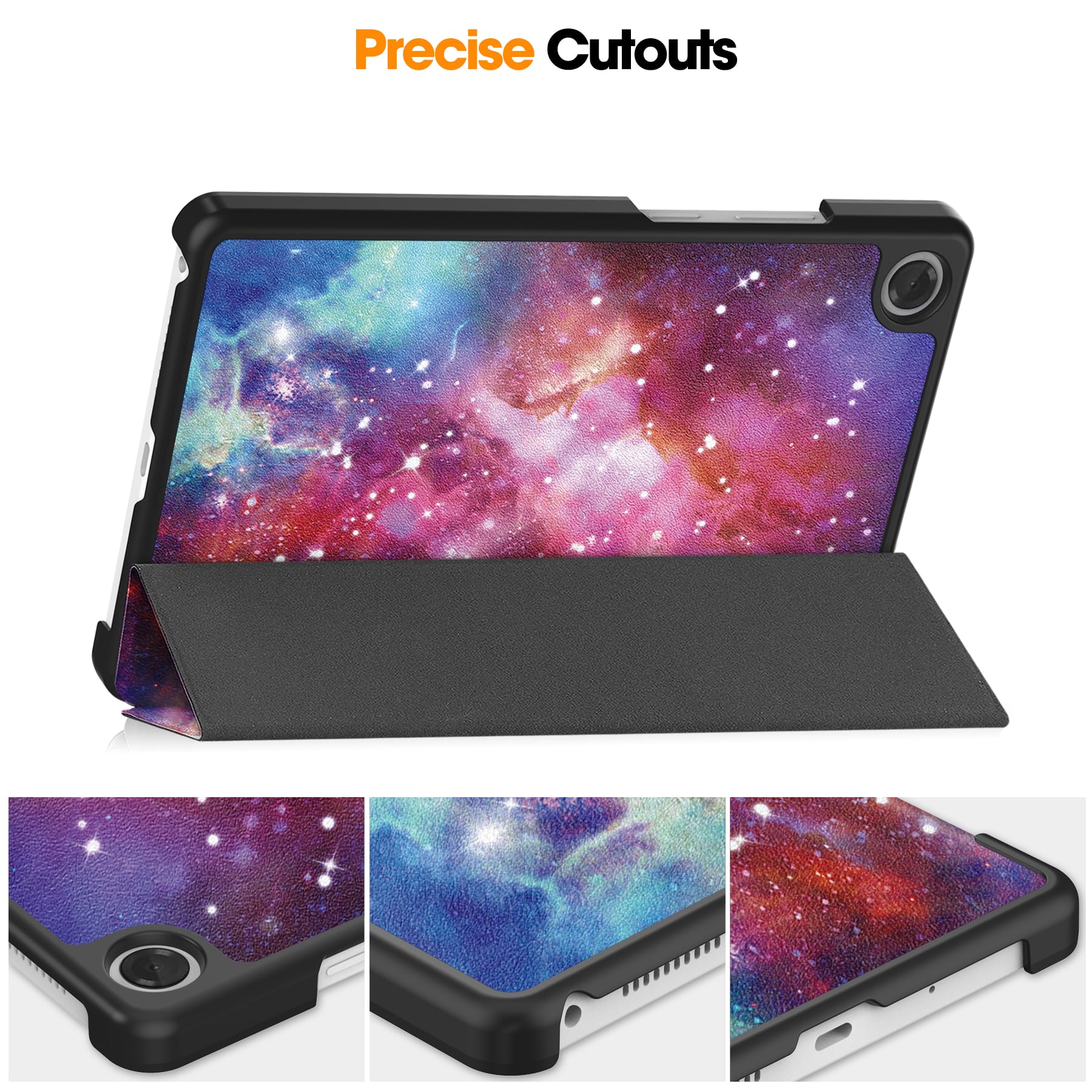 Lenovo Tab One 8.7" Designer Tri-Fold Case (Galaxy)
