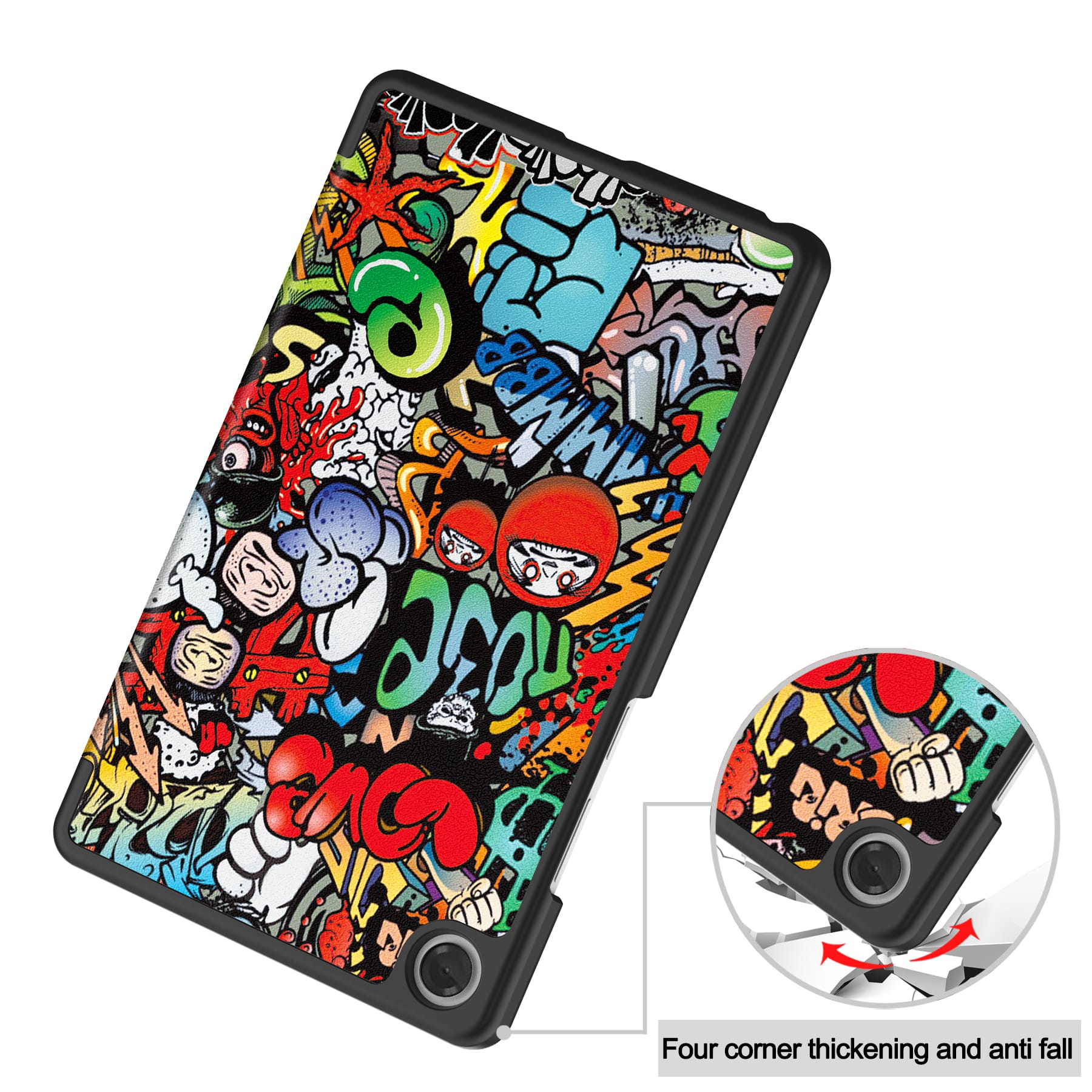 Lenovo Tab One 8.7" Designer Tri-Fold Case (Graffiti)