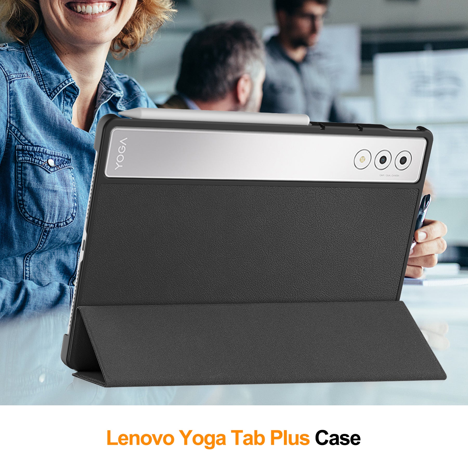 Lenovo Yoga Tab Plus 12.7 TB520 Tri-Fold Case [Black]