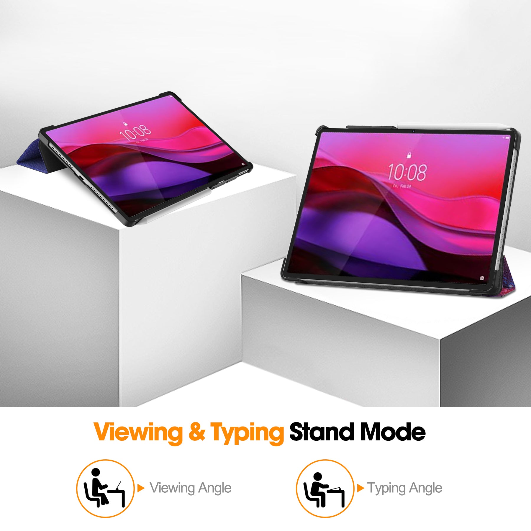 Lenovo Yoga Tab Plus 12.7 TB520 Designer Tri-Fold Case [Galaxy]