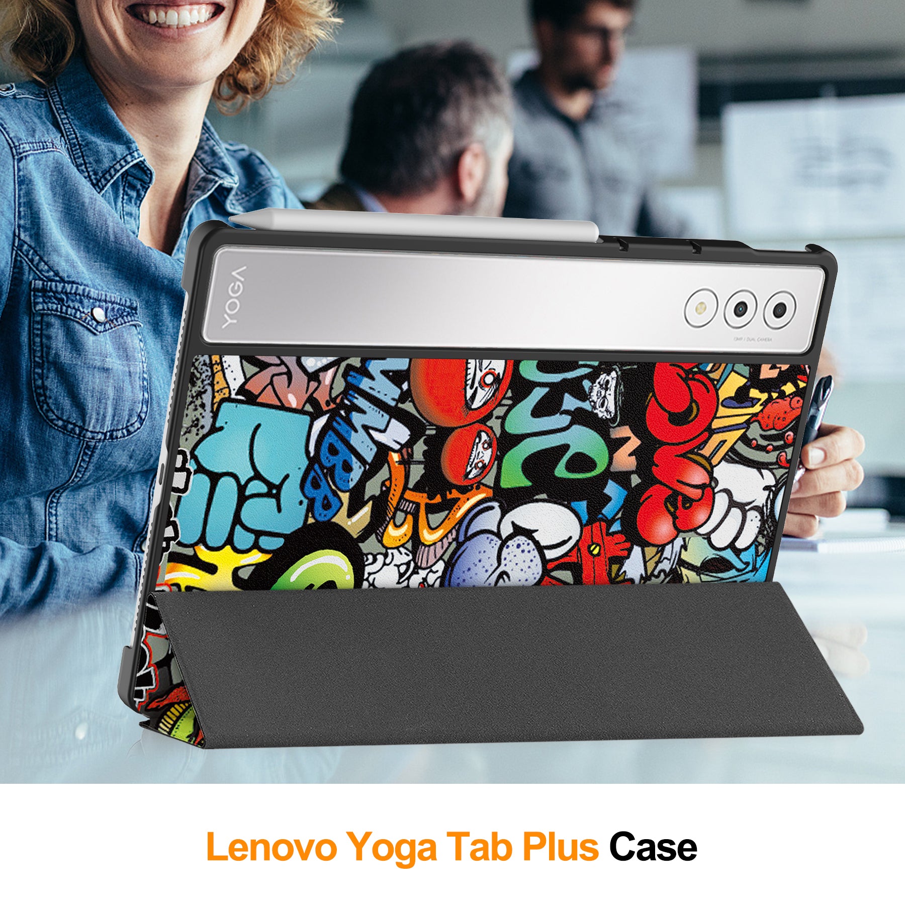 Lenovo Yoga Tab Plus 12.7 TB520 Designer Tri-Fold Case [LazyCat]