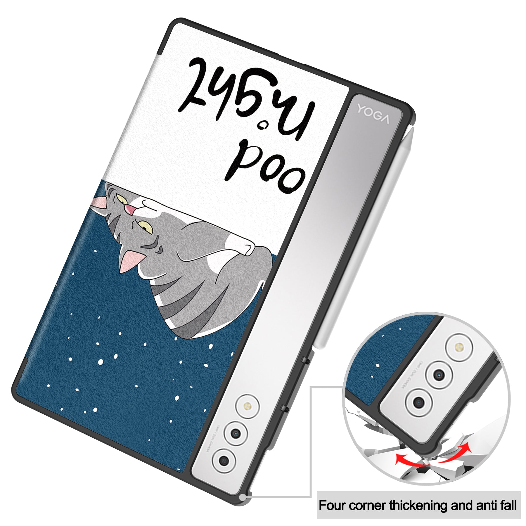 Lenovo Yoga Tab Plus 12.7 TB520 Designer Tri-Fold Case [Graffiti]