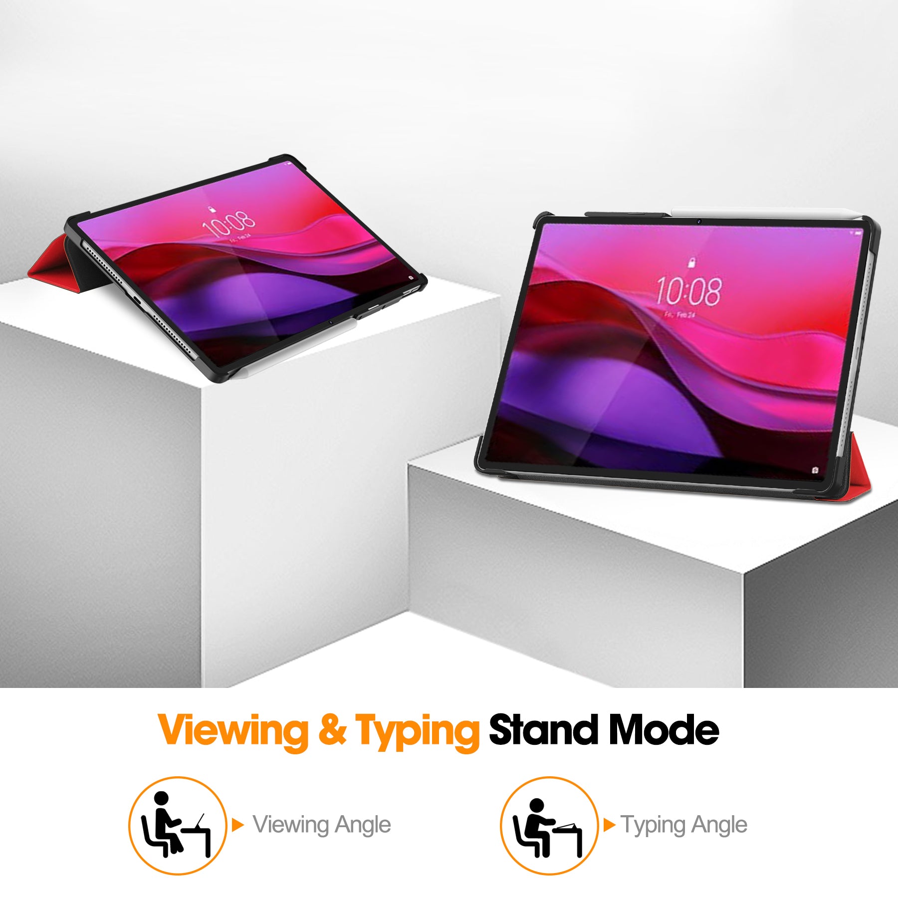 Lenovo Yoga Tab Plus 12.7 TB520 Tri-Fold Case [Red]