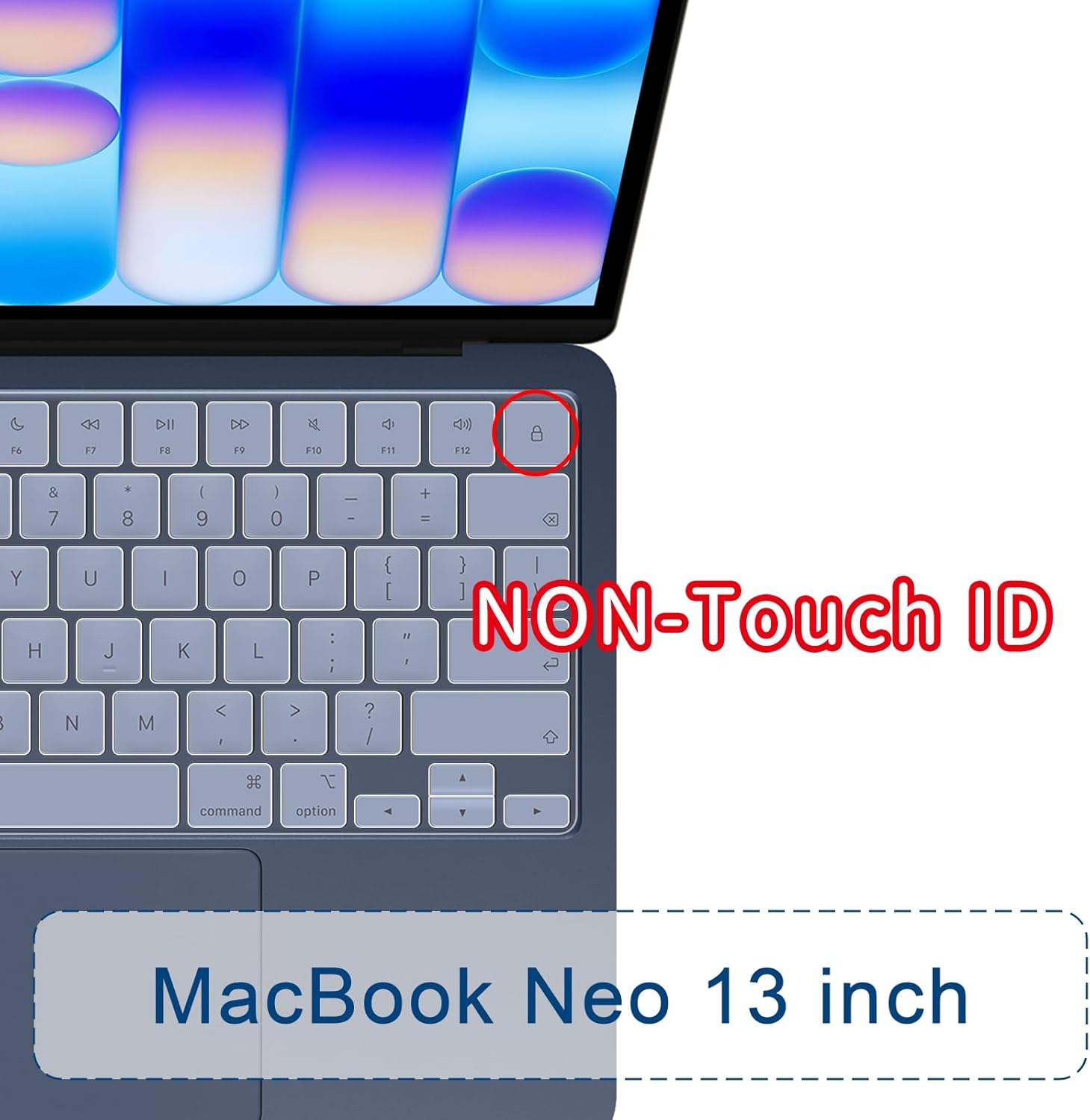 MacBook Neo 13“ (A18 Pro, 2026) Keyboard Cover Skin - Non-Touch ID [Black]