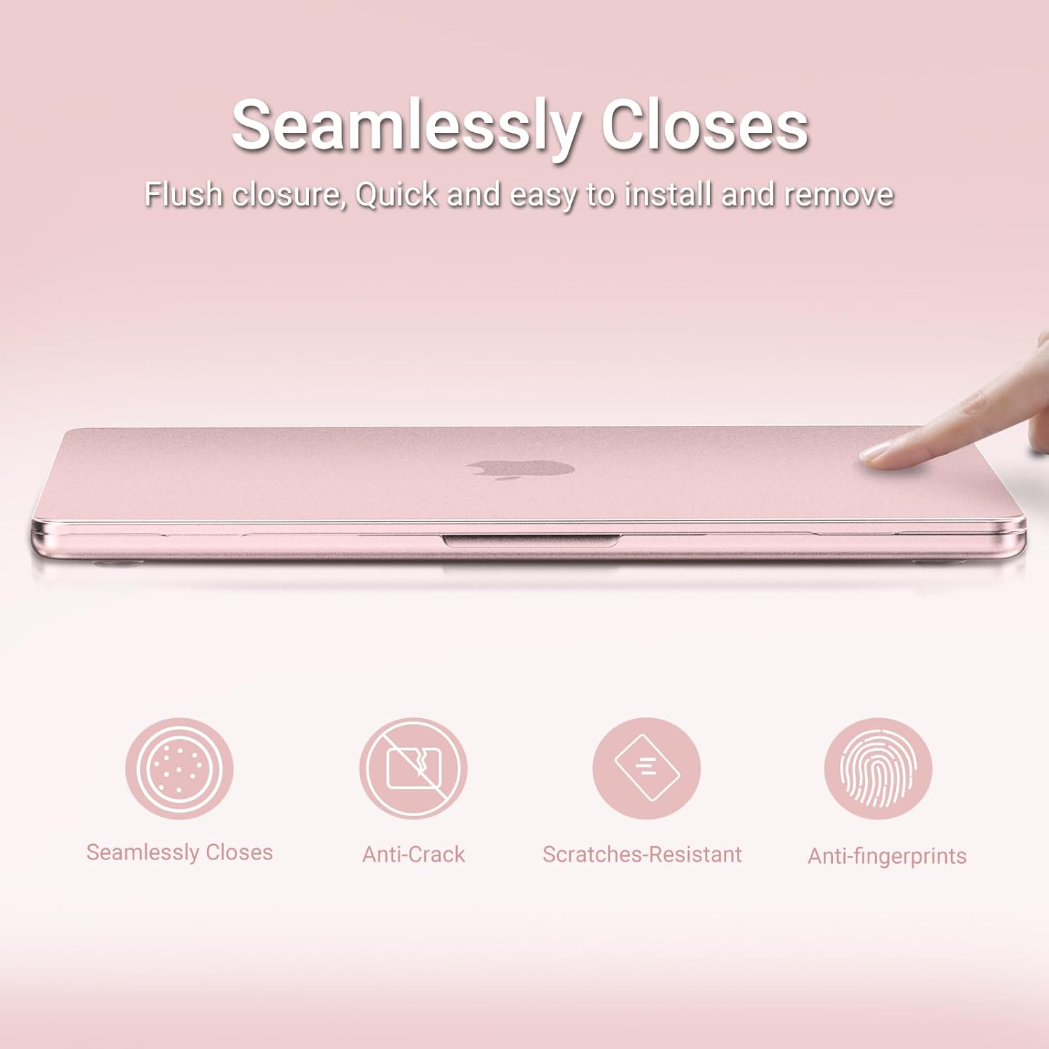 MacBook Neo (A18 Pro, 2026) Matte Protective Case - Snap-On Hard Shell [Blush]