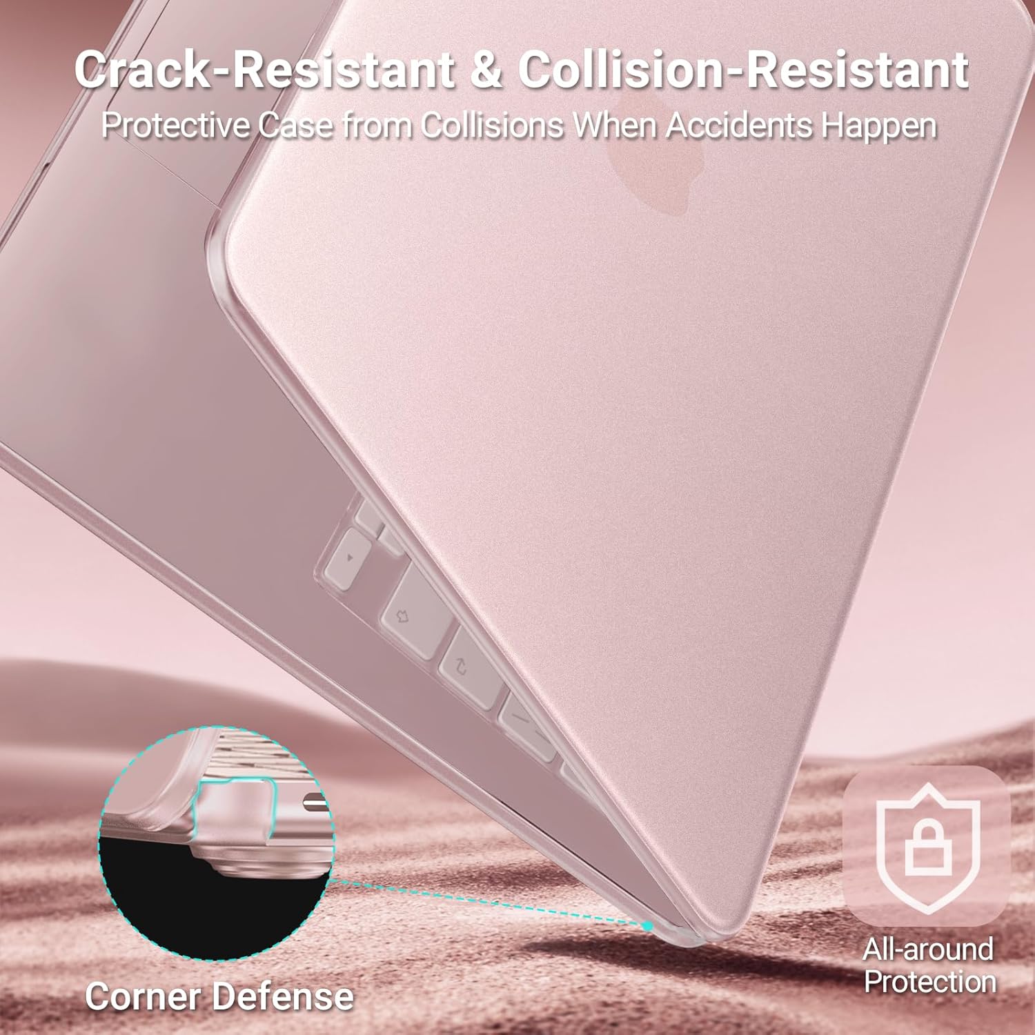 MacBook Neo (A18 Pro, 2026) Matte Protective Case - Snap-On Hard Shell [Blush]