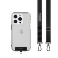 Mageasy 20mm Universal Crossbody Phone Strap with Strap Card – Black - Black