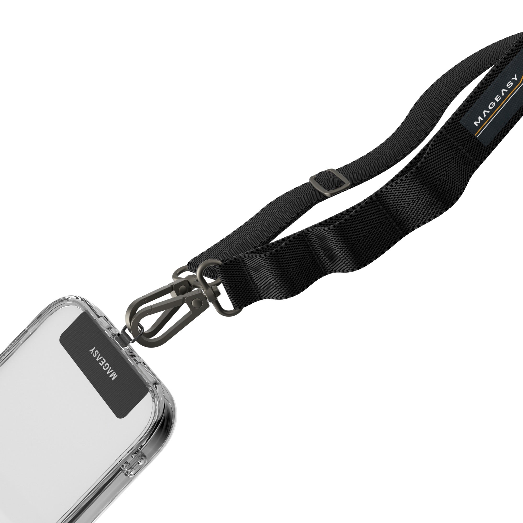 Mageasy 20mm Universal Crossbody Phone Strap with Strap Card – Black