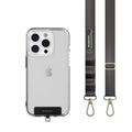 Mageasy 20mm Universal Crossbody Phone Strap with Strap Card – Concrete Grey - Concrete Gray
