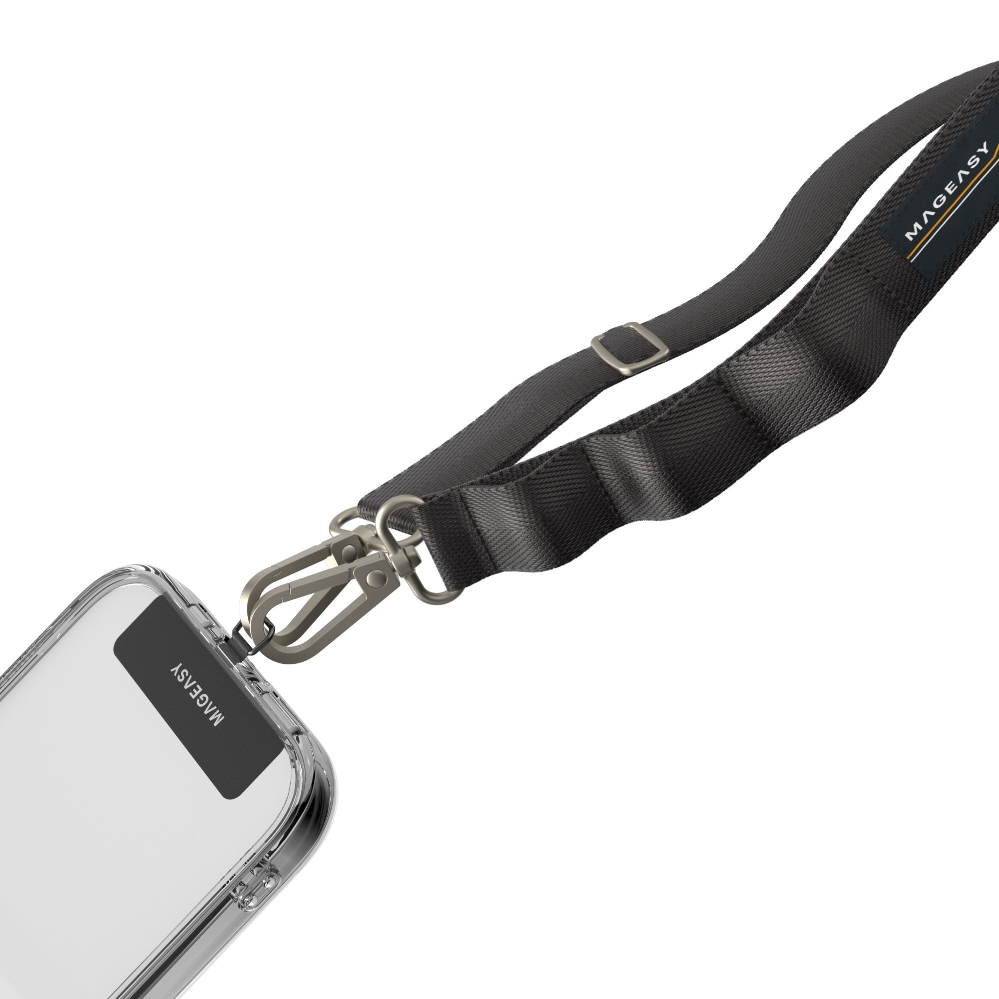 Mageasy 20mm Universal Crossbody Phone Strap with Strap Card – Concrete Grey