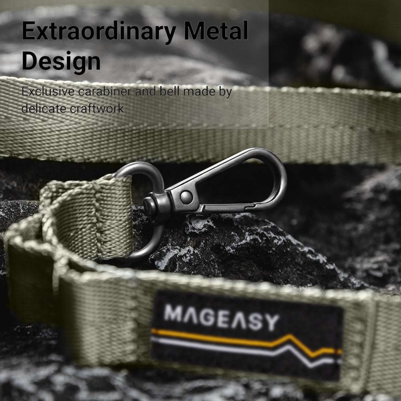 Mageasy 20mm Universal Crossbody Phone Strap with Strap Card – Army Green