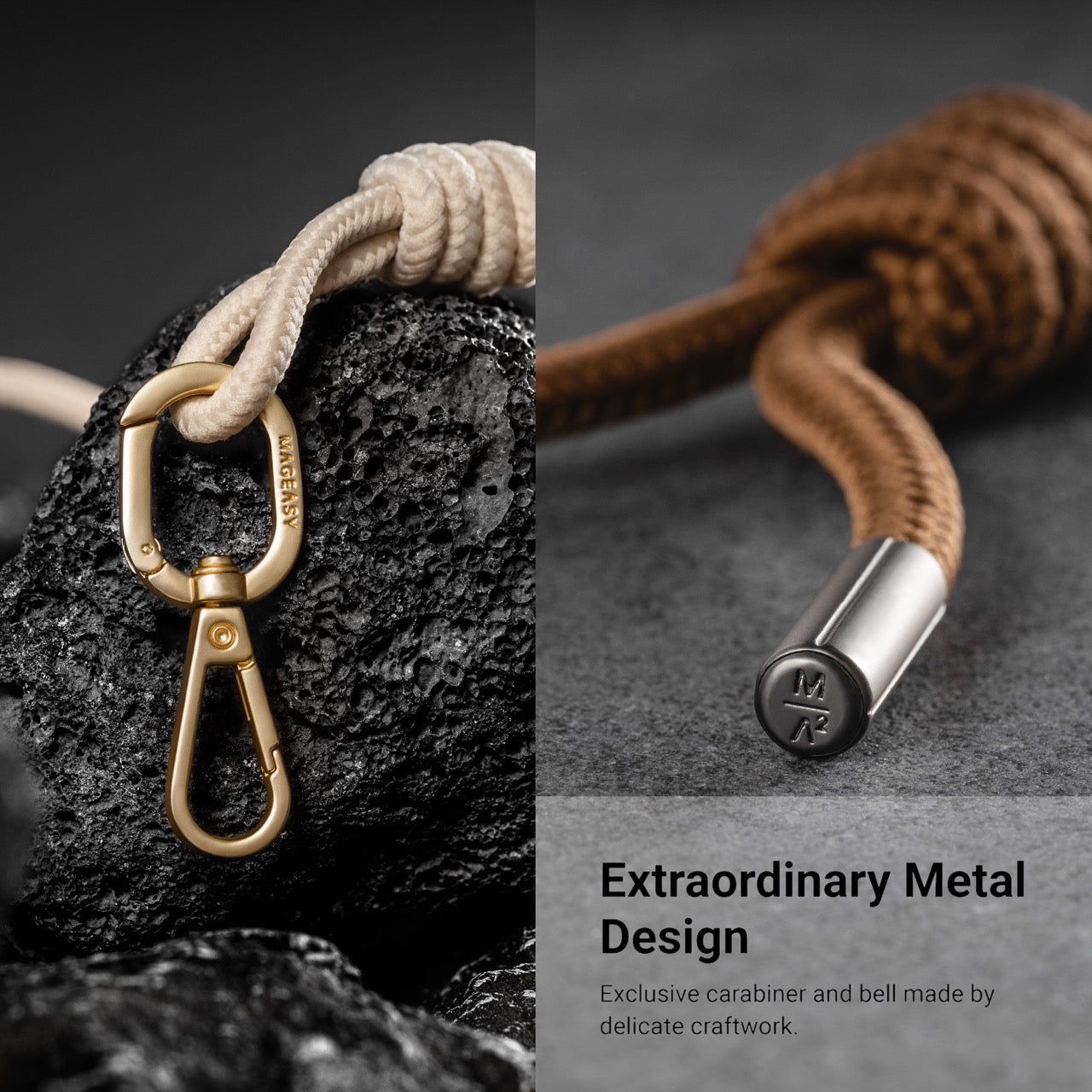 Mageasy 6mm Universal Crossbody Phone Strap with Strap Card - Sage Green