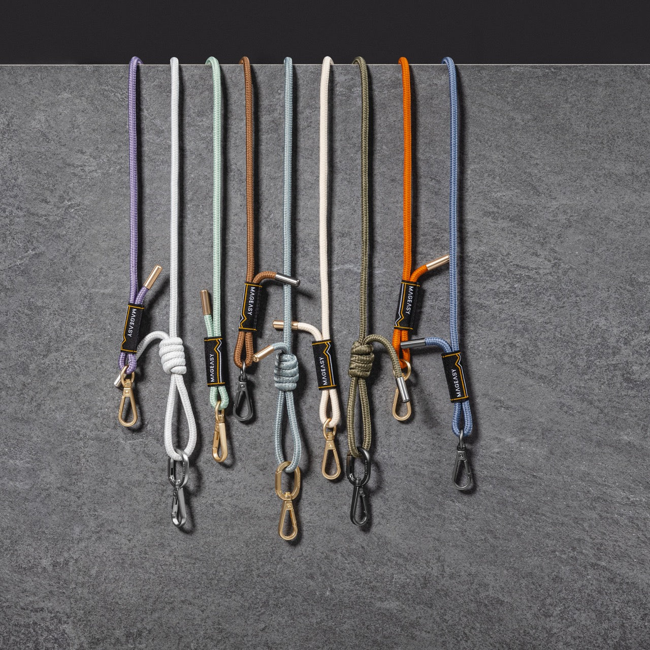 Mageasy 6mm Universal Crossbody Phone Strap with Strap Card - Amry Green