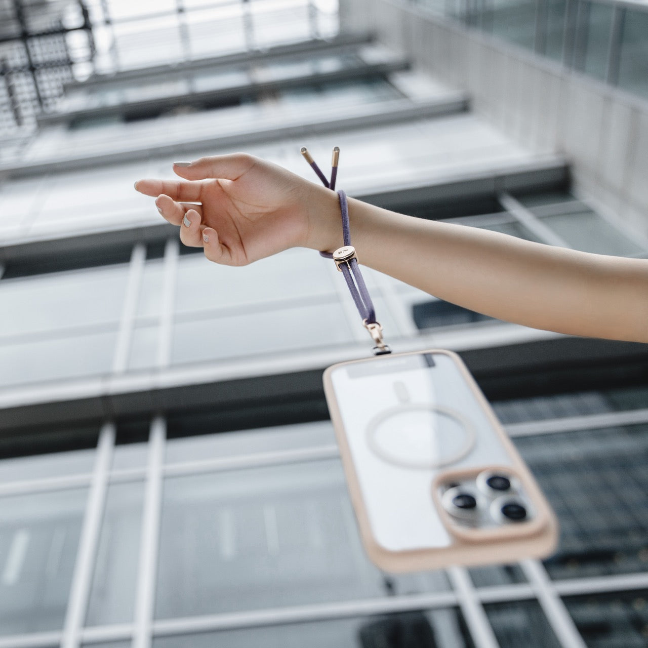 Mageasy 6mm Wrist Phone Strap with Strap Card – Adjustable Hand Strap - Very Peri