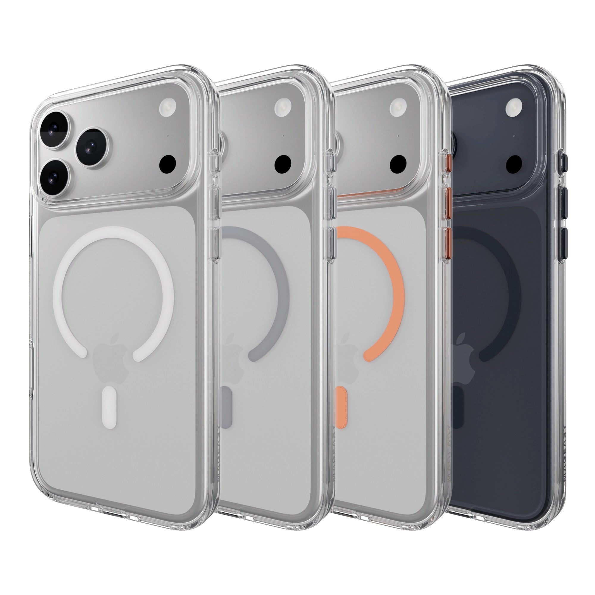 Mageasy Bright M Anti-Yellowing MagSafe Case for iPhone 17 Pro Max - White Ring