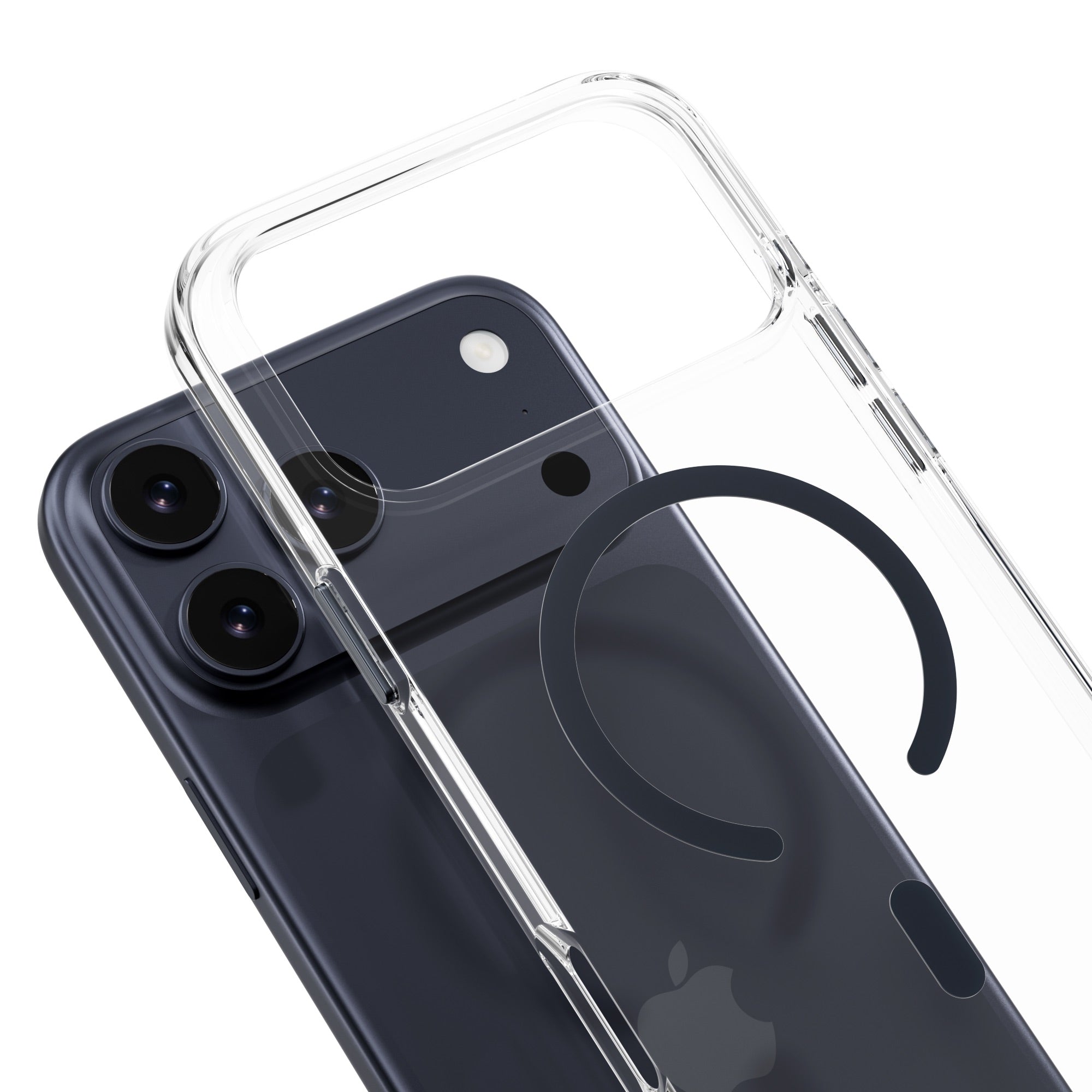 Mageasy Bright M Anti-Yellowing MagSafe Case for iPhone 17 Pro Max - Midnight Ring