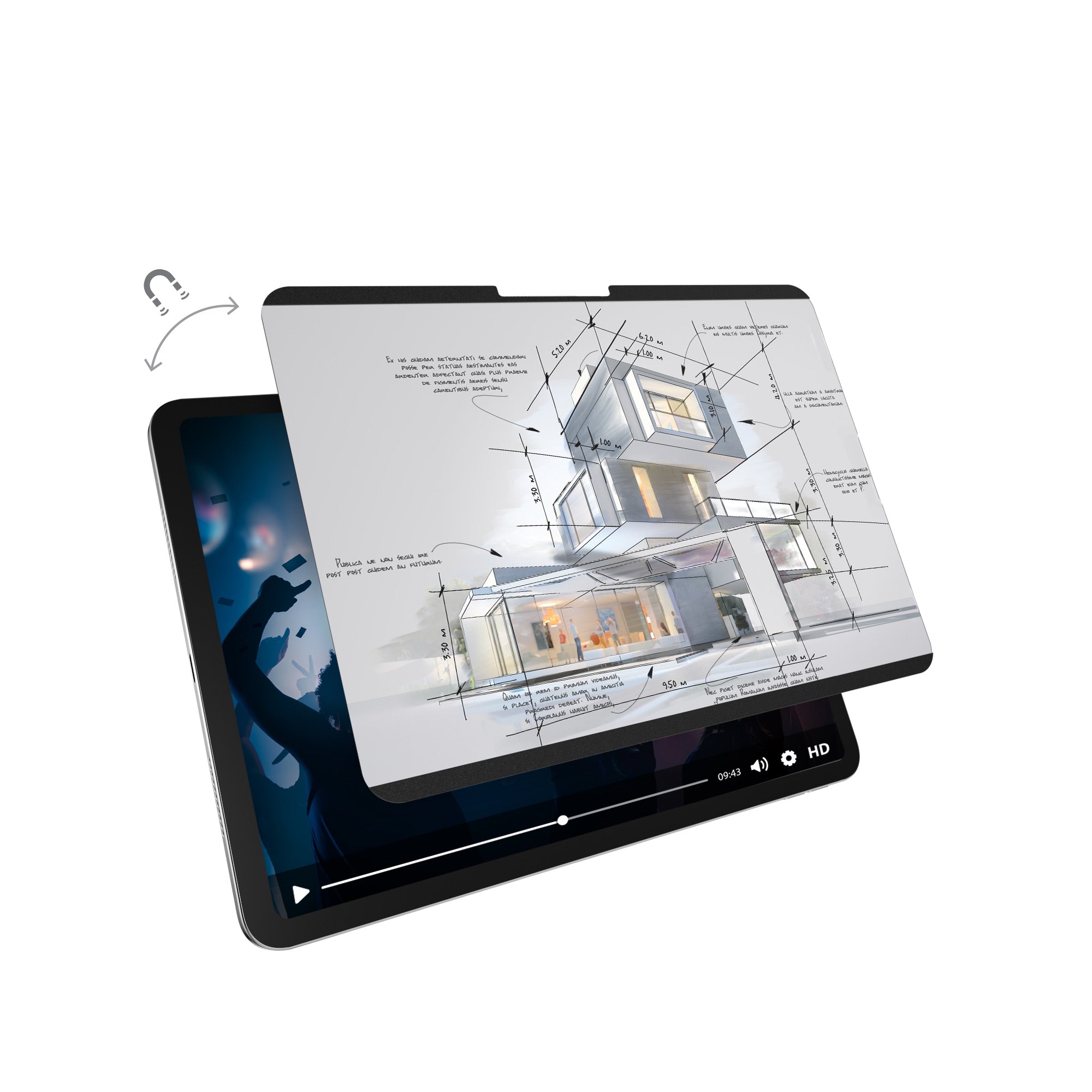 Mageasy EasyPaper Pro Paper-Feel iPad Pro 11" Screen Protector – Removable & Reusable Drawing Film