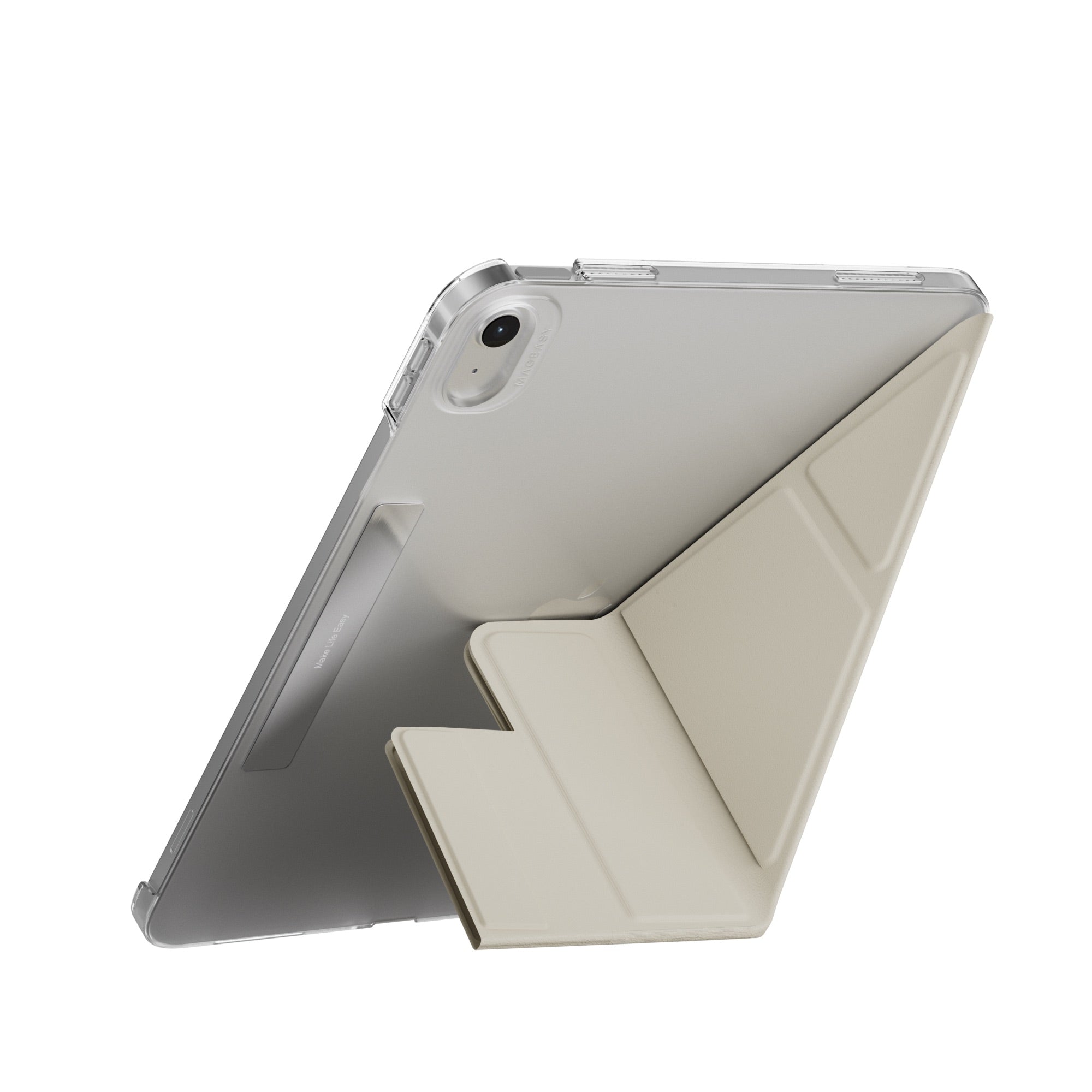 MAGEASY Facet Folding Folio Case for iPad 11 (A16) / iPad 10 (2022) - Starlight White