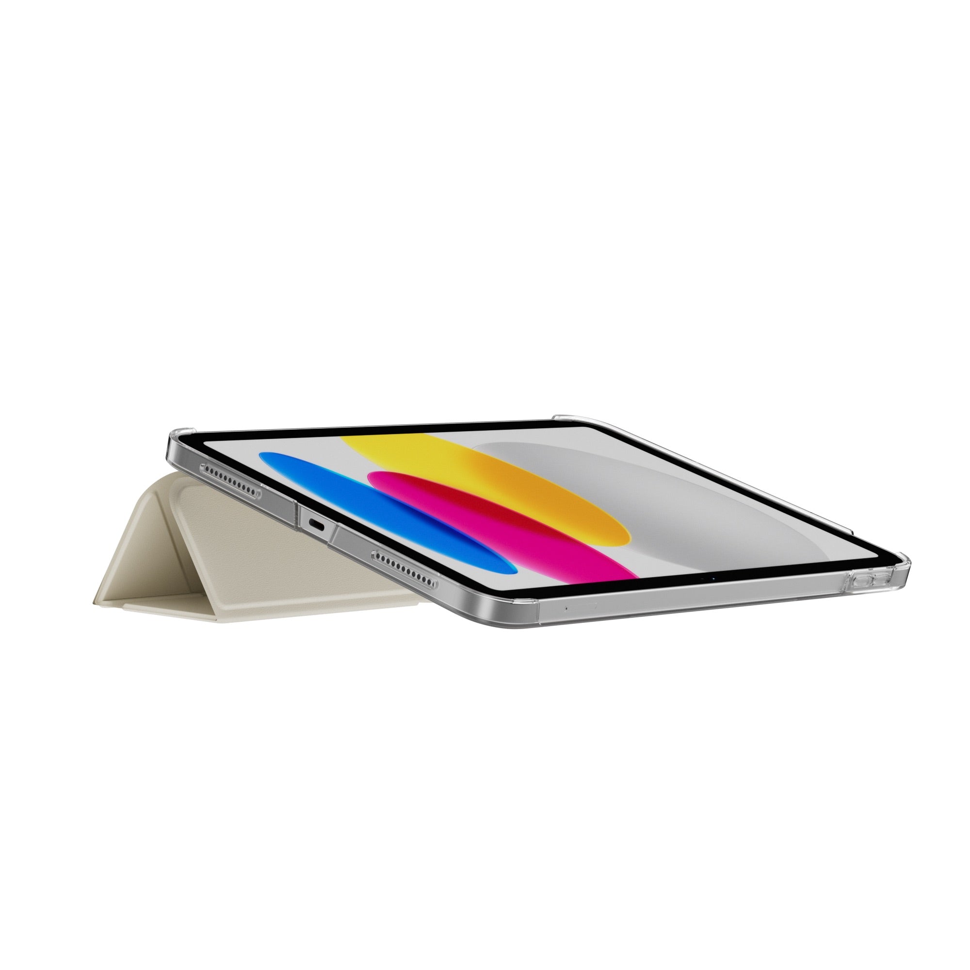 MAGEASY Facet Folding Folio Case for iPad 11 (A16) / iPad 10 (2022) - Starlight White