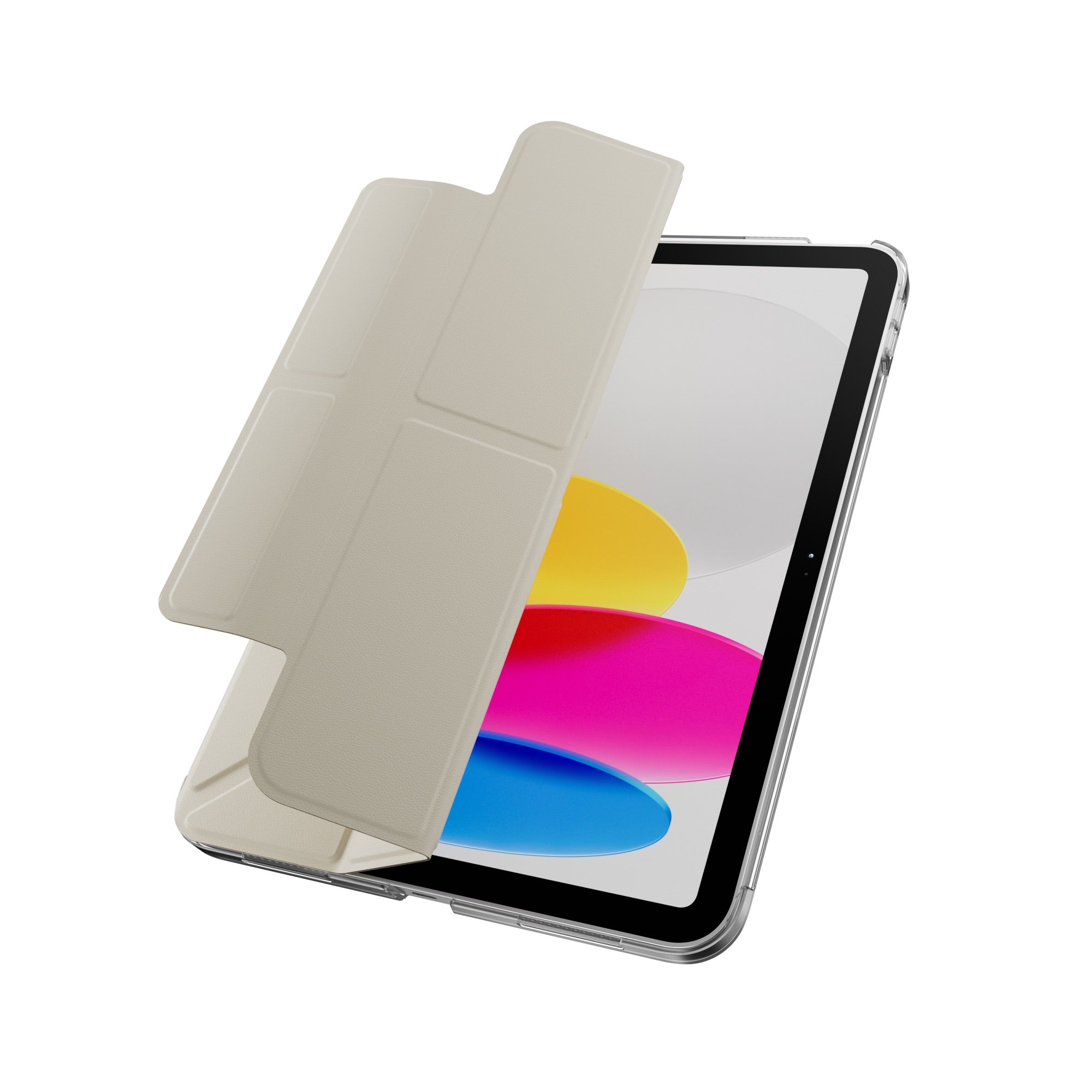 MAGEASY Facet Folding Folio Case for iPad 11 (A16) / iPad 10 (2022) - Starlight White