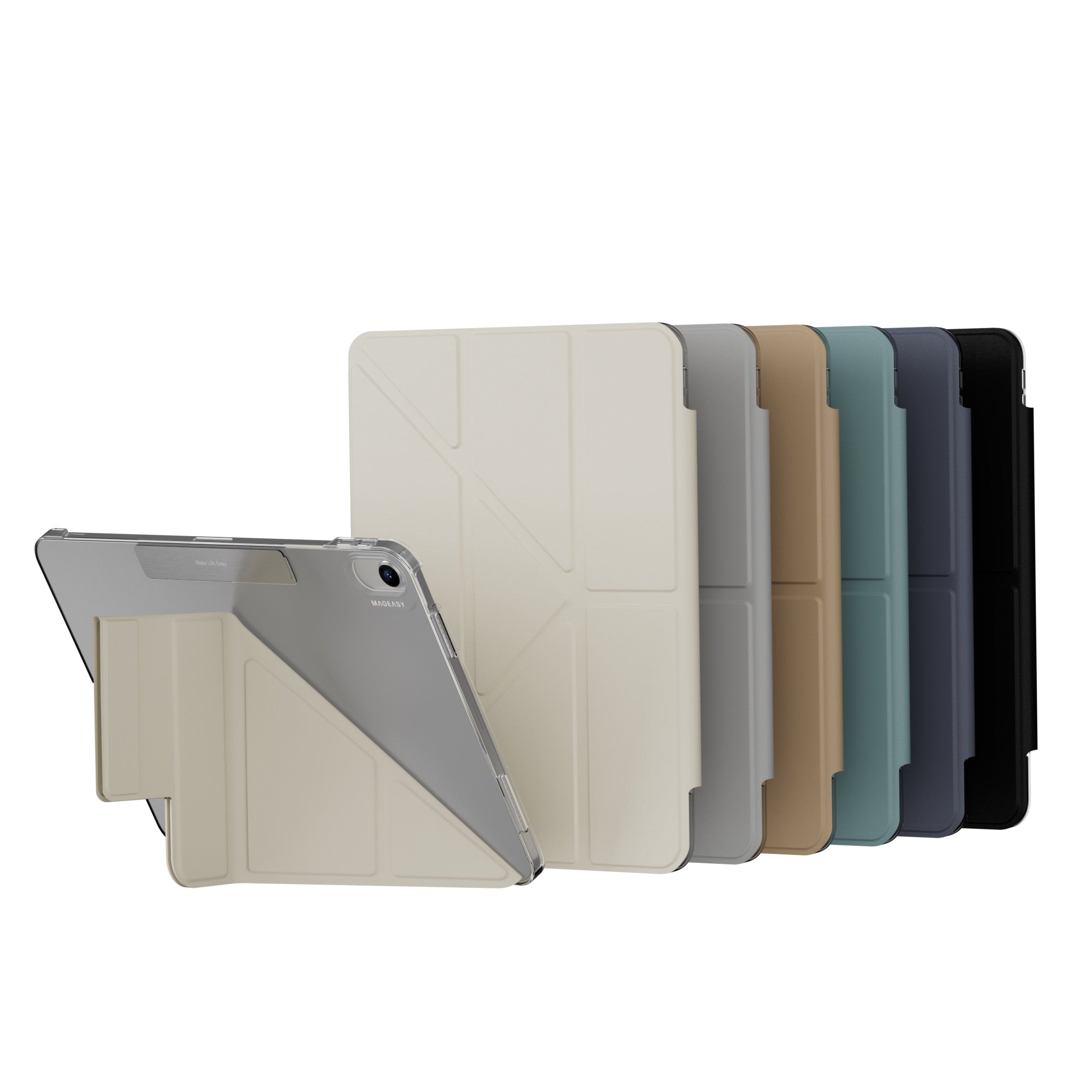 MAGEASY Facet Folding Folio Case for iPad Air 13" (M4/M3/M2, 2026-2024) - Alaskan Blue