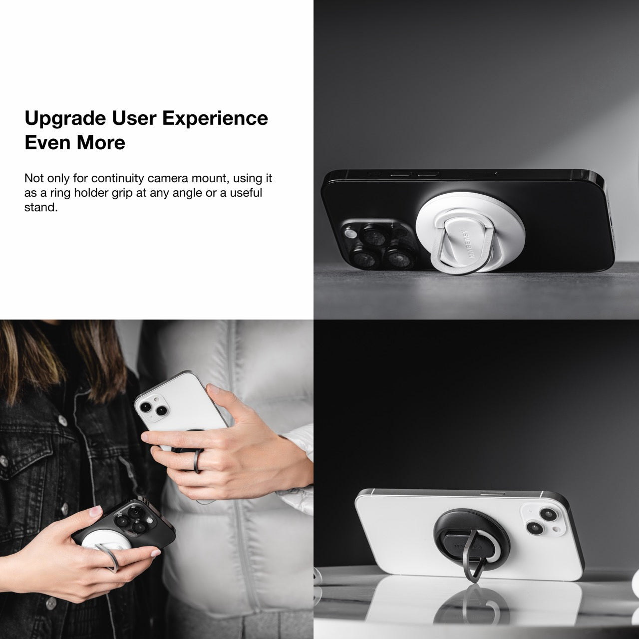 Mageasy MagLink MagSafe iPhone Mount for MacBook – Continuity Camera Mount & Stand White