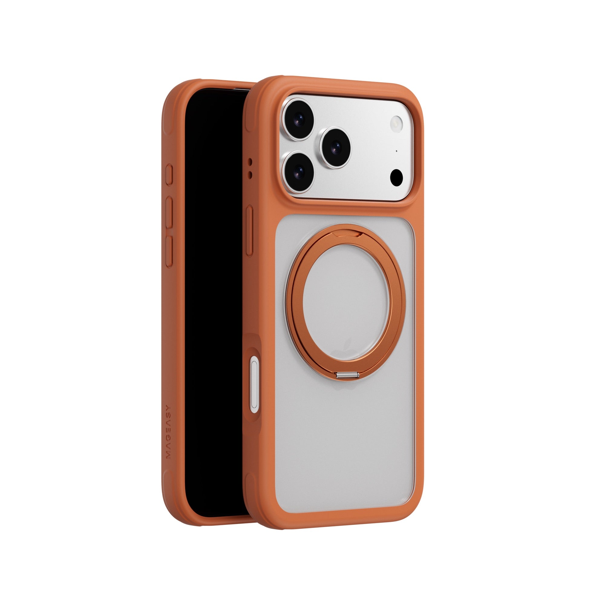 MAGEASY MagStand 360 M MagSafe Rotating Stand Case for iPhone 17 Pro Max - Coral