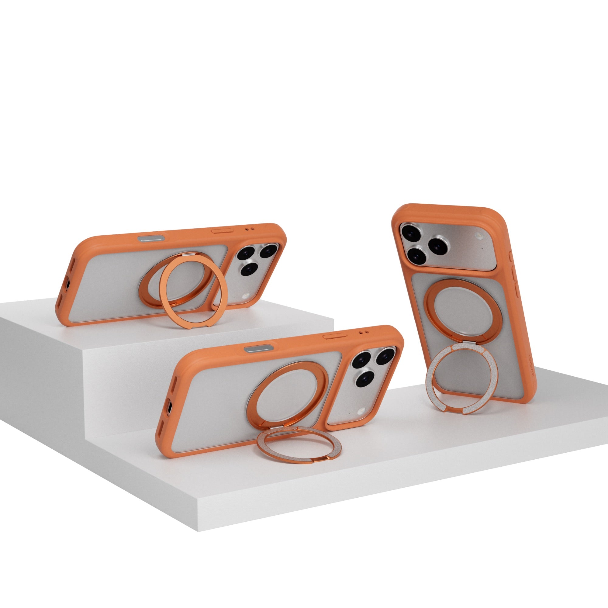 MAGEASY MagStand 360 M MagSafe Rotating Stand Case for iPhone 17 Pro Max - Coral