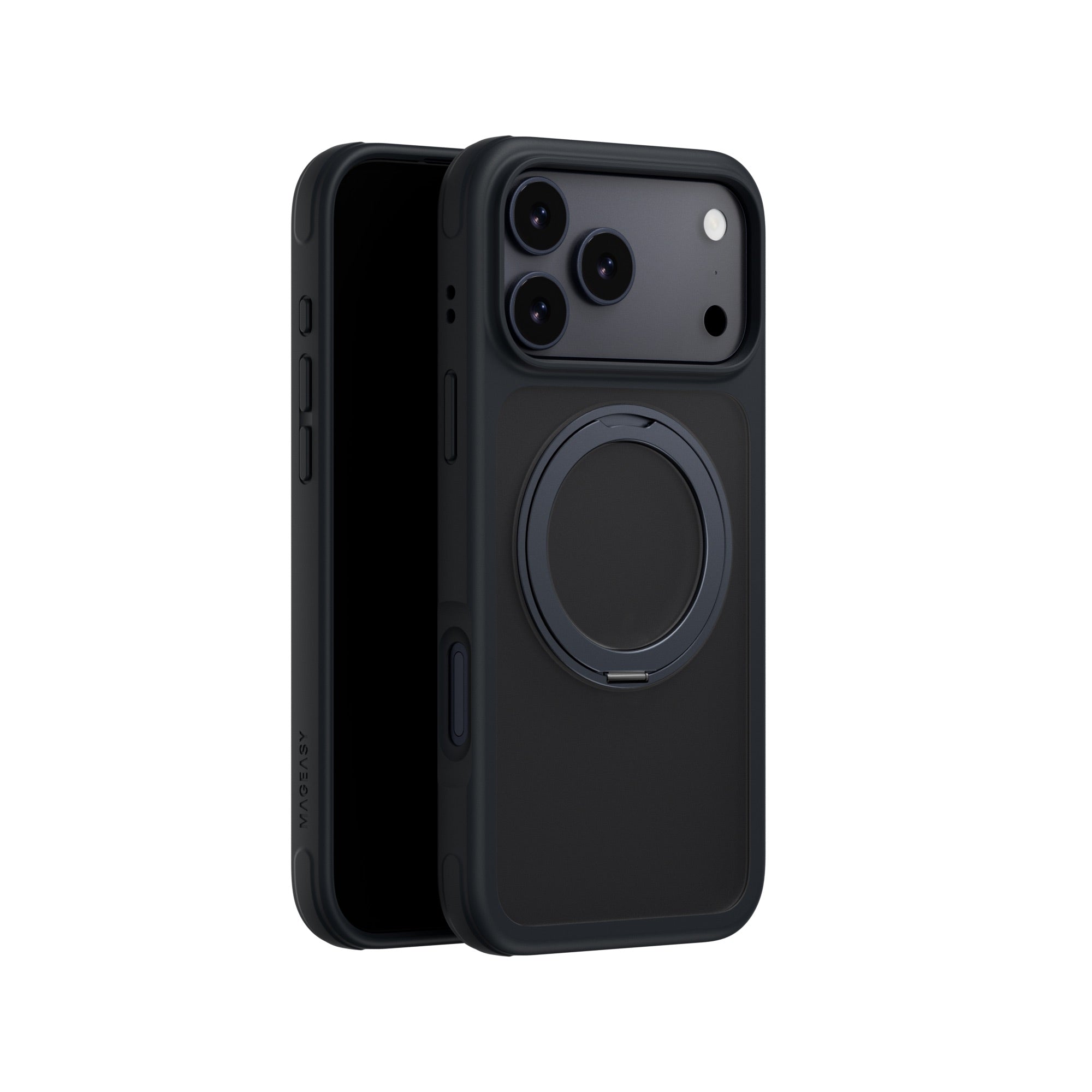 MAGEASY MagStand 360 M MagSafe Rotating Stand Case for iPhone 17 Pro Max - Midnight