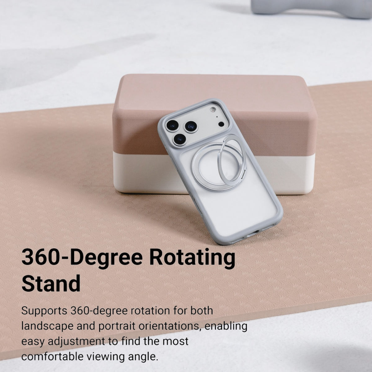MAGEASY MagStand 360 M for iPhone 18 Pro / 17 Pro MagSafe Rotating Stand Case - Nebula