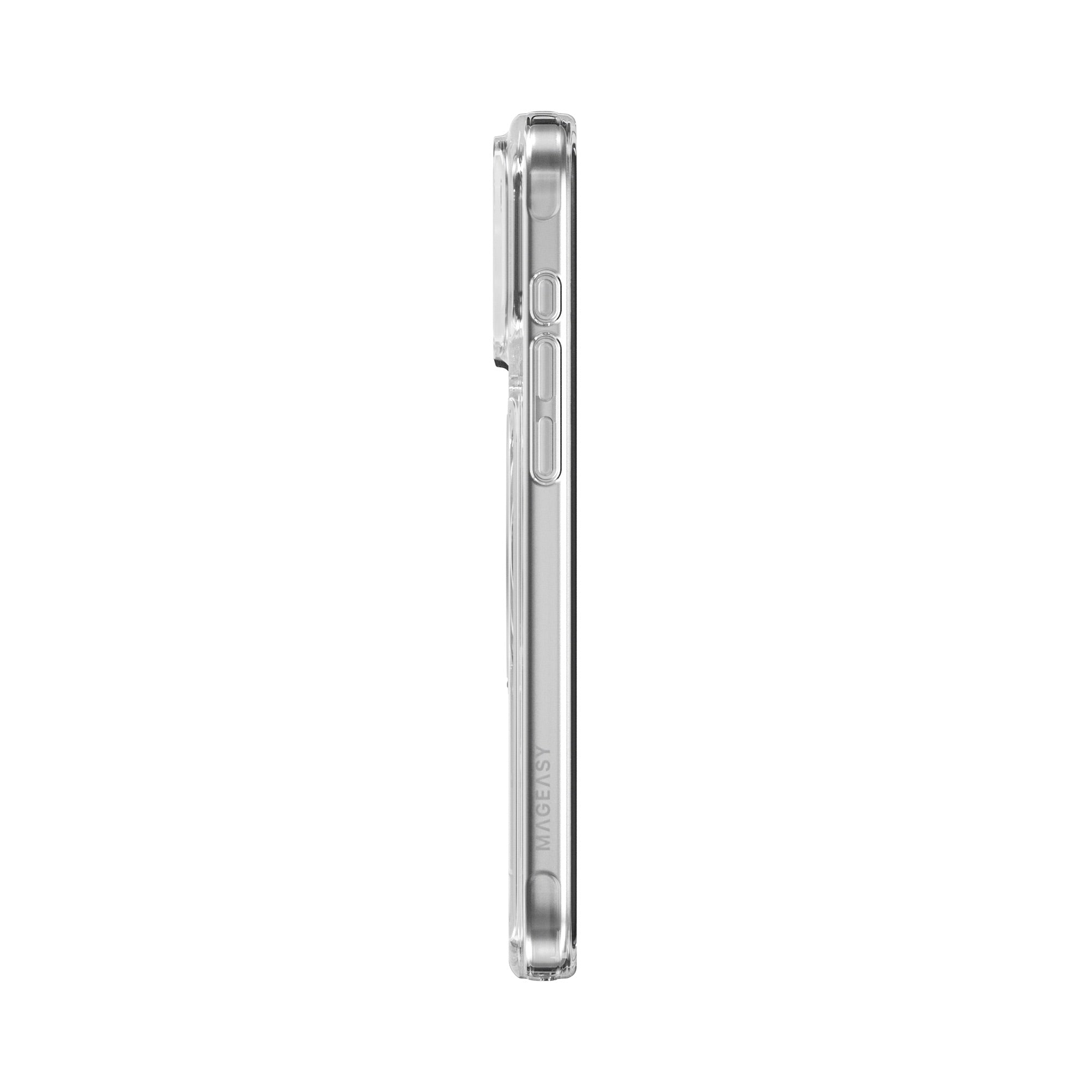 MAGEASY MagStand 360 M MagSafe Rotating Stand Case for iPhone 17 Pro Max - Transparent