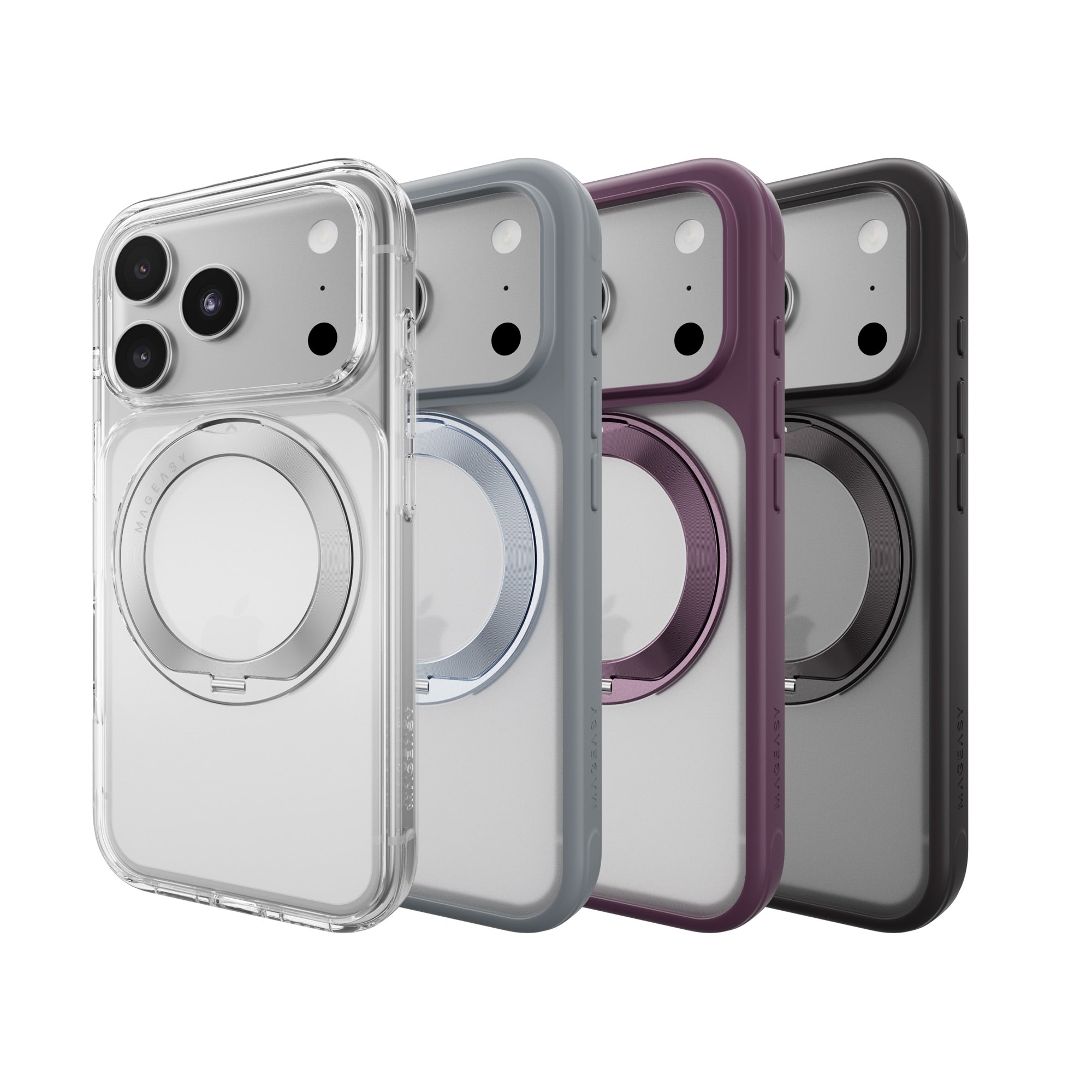 MAGEASY MagStand 360 M for iPhone 18 Pro / 17 Pro MagSafe Rotating Stand Case - Nebula