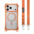 MAGEASY Odyssey Strap M MagSafe Rugged Lanyard Case - iPhone 17 Pro Max - Coral/Orange - Coral/Orange