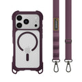 MAGEASY Odyssey Strap M for iPhone 18 Pro / 17 Pro Rugged Lanyard Case - Nebula/Purple - Nebula/Purple