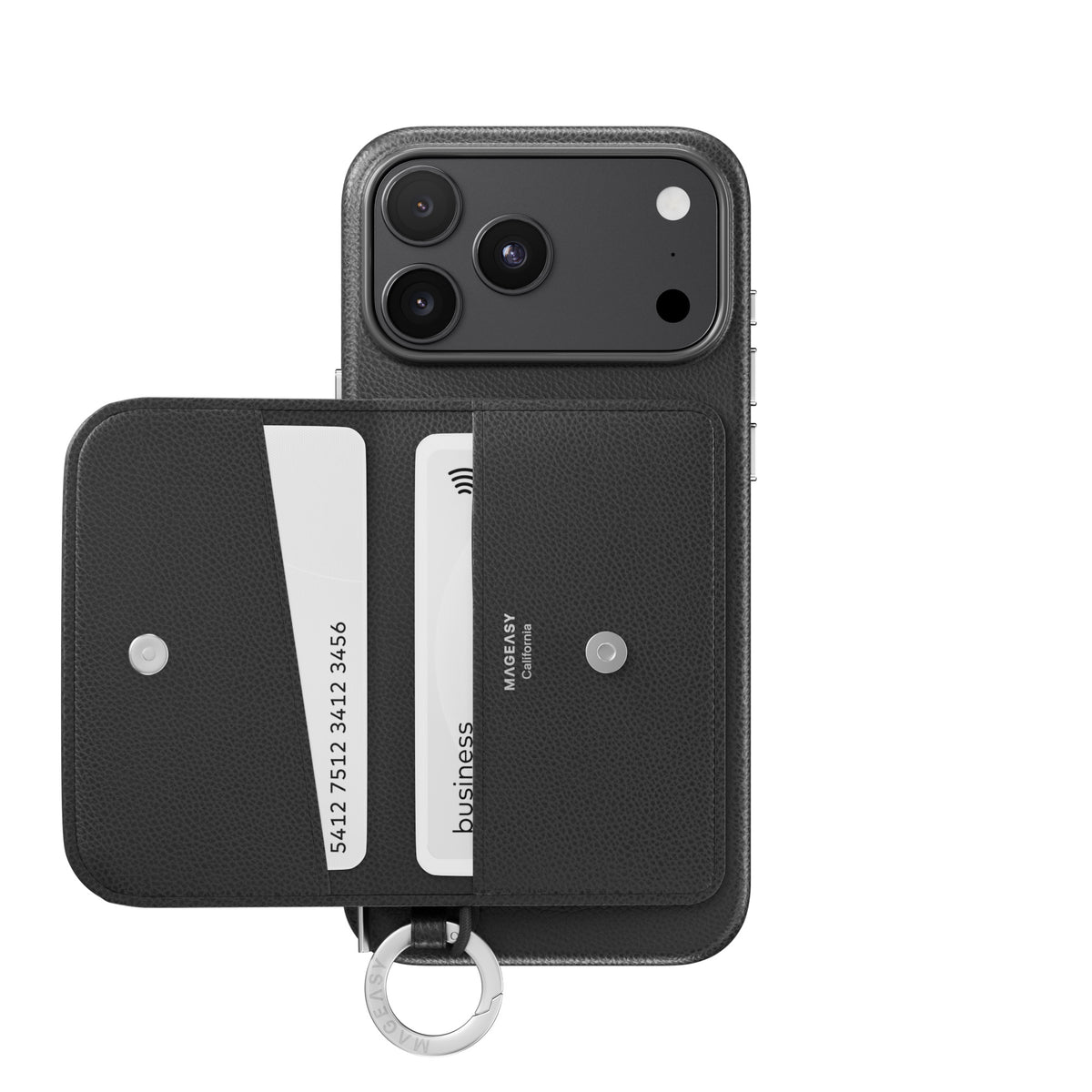 iPhone 18 Pro / Pro Max & 17 Pro / Pro Max MAGEASY Pouch M MagSafe Wallet Case with Lanyard